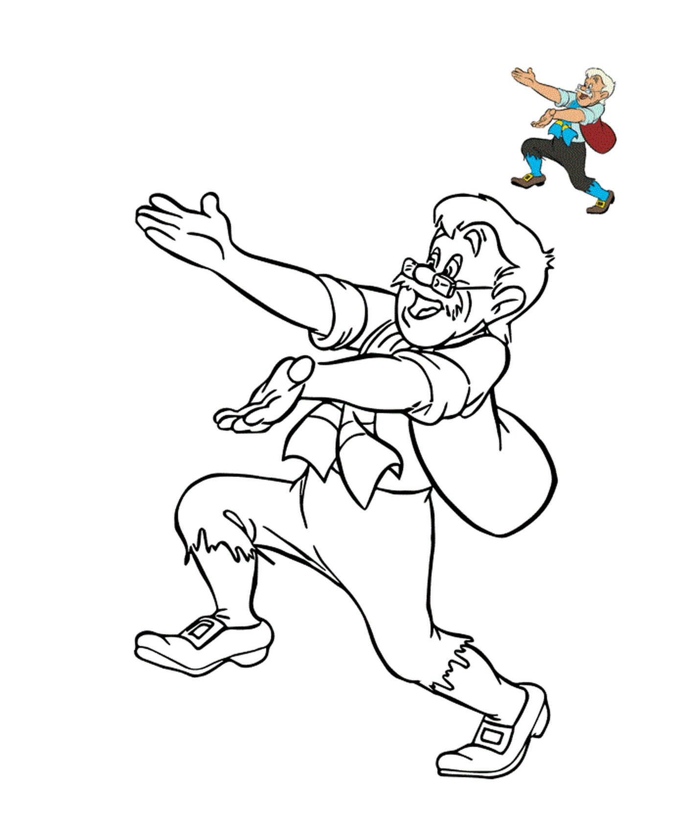   Geppetto, menuisier italien modeste 