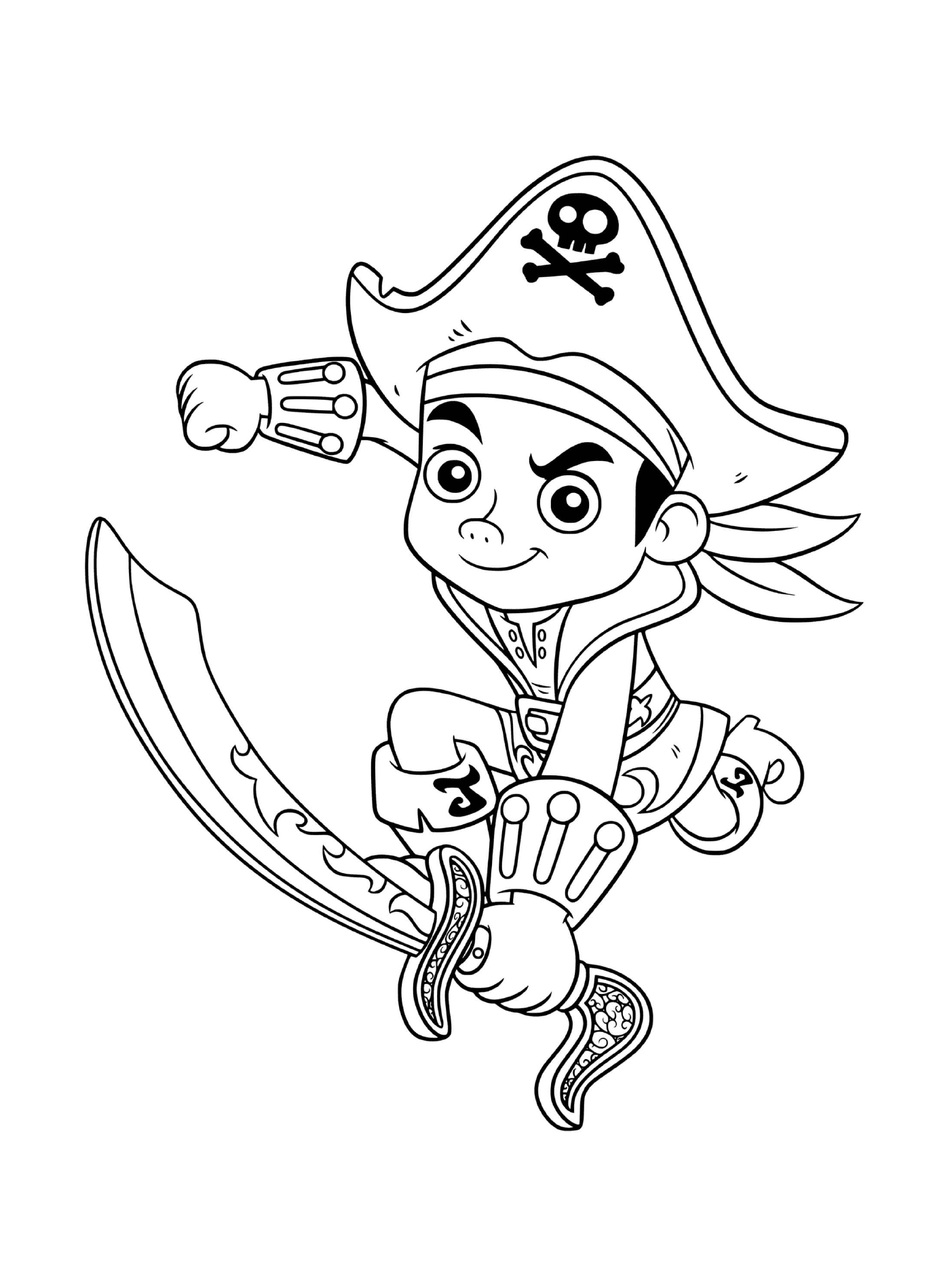   Pirate garçon avec épée 