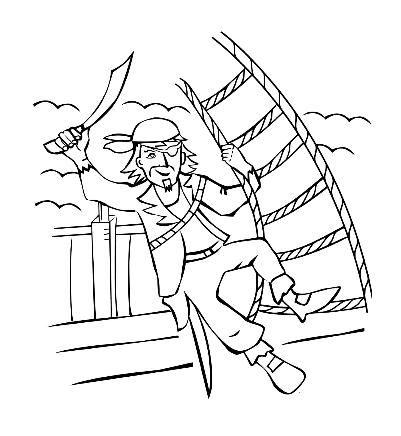   Pirate garçon, bateau aventure 