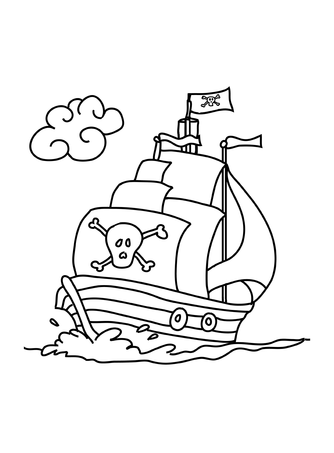   Bateau de pirates facile, maternelle 