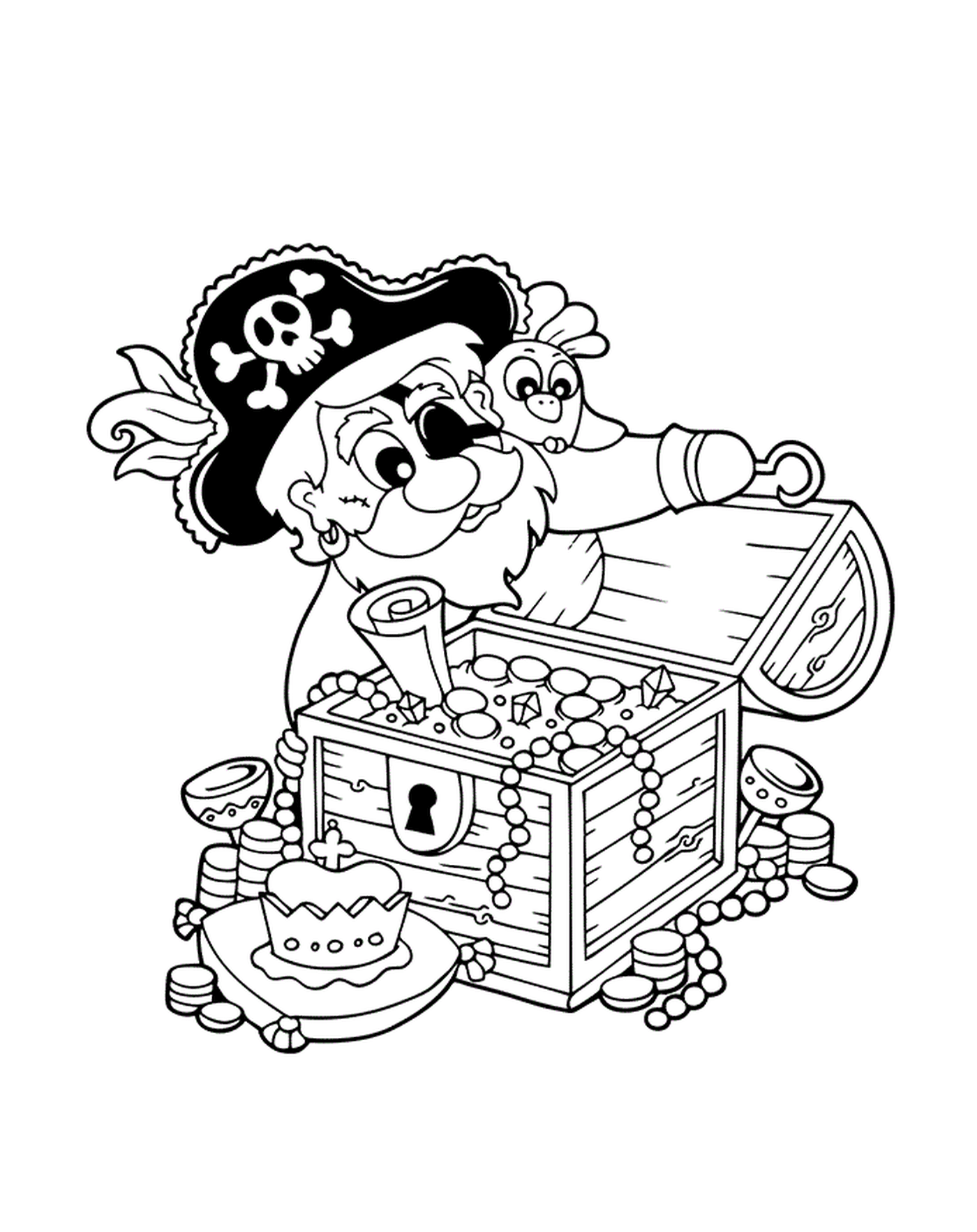   Pirate ouvre le trésor 