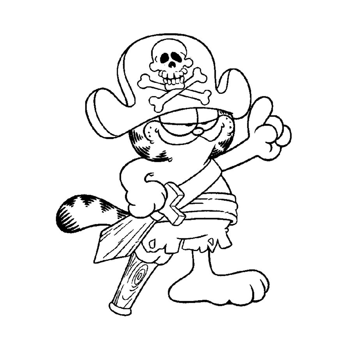   Garfield en version pirate 