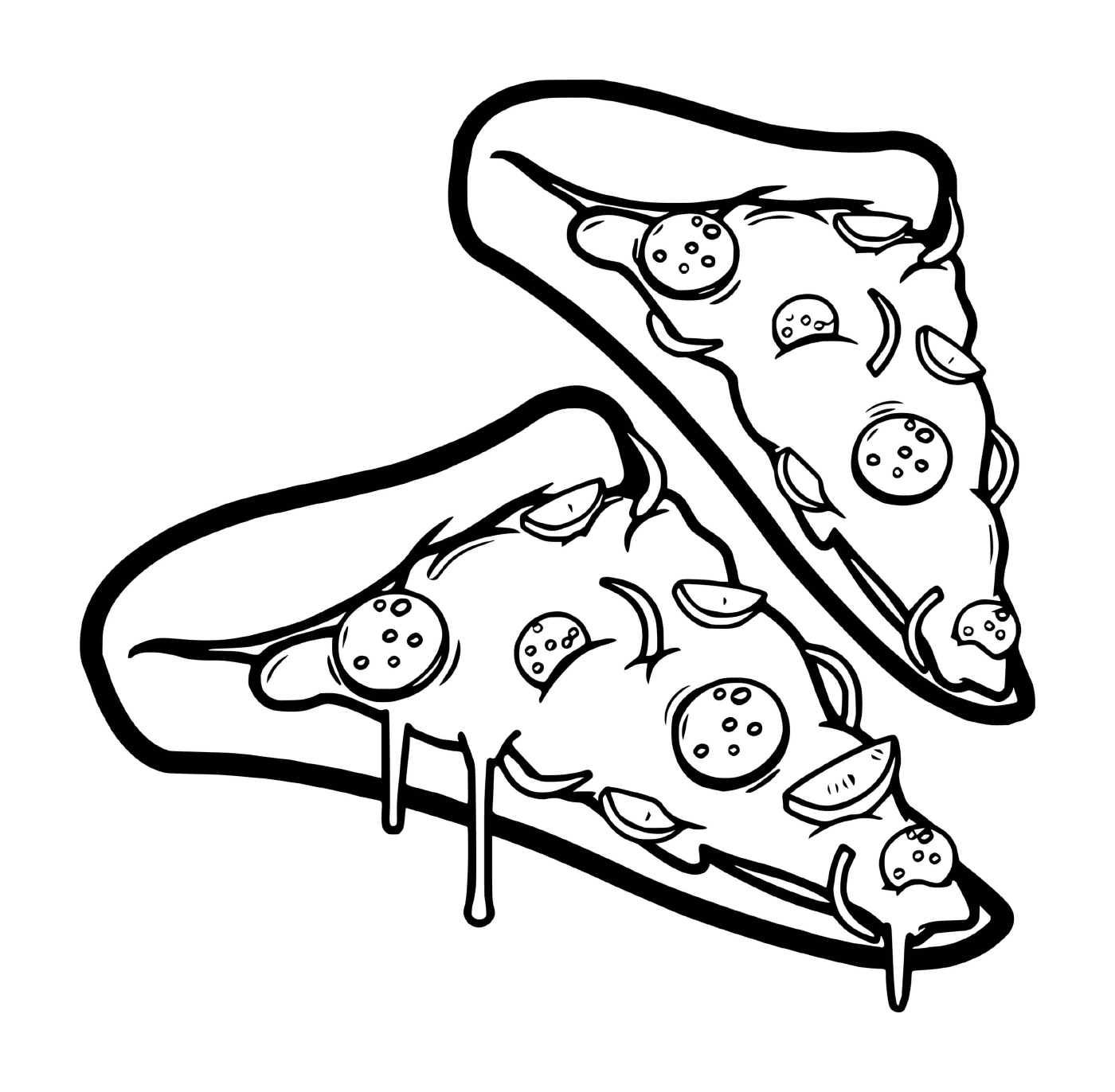   Deux pizzas aux fromages et pepperoni 