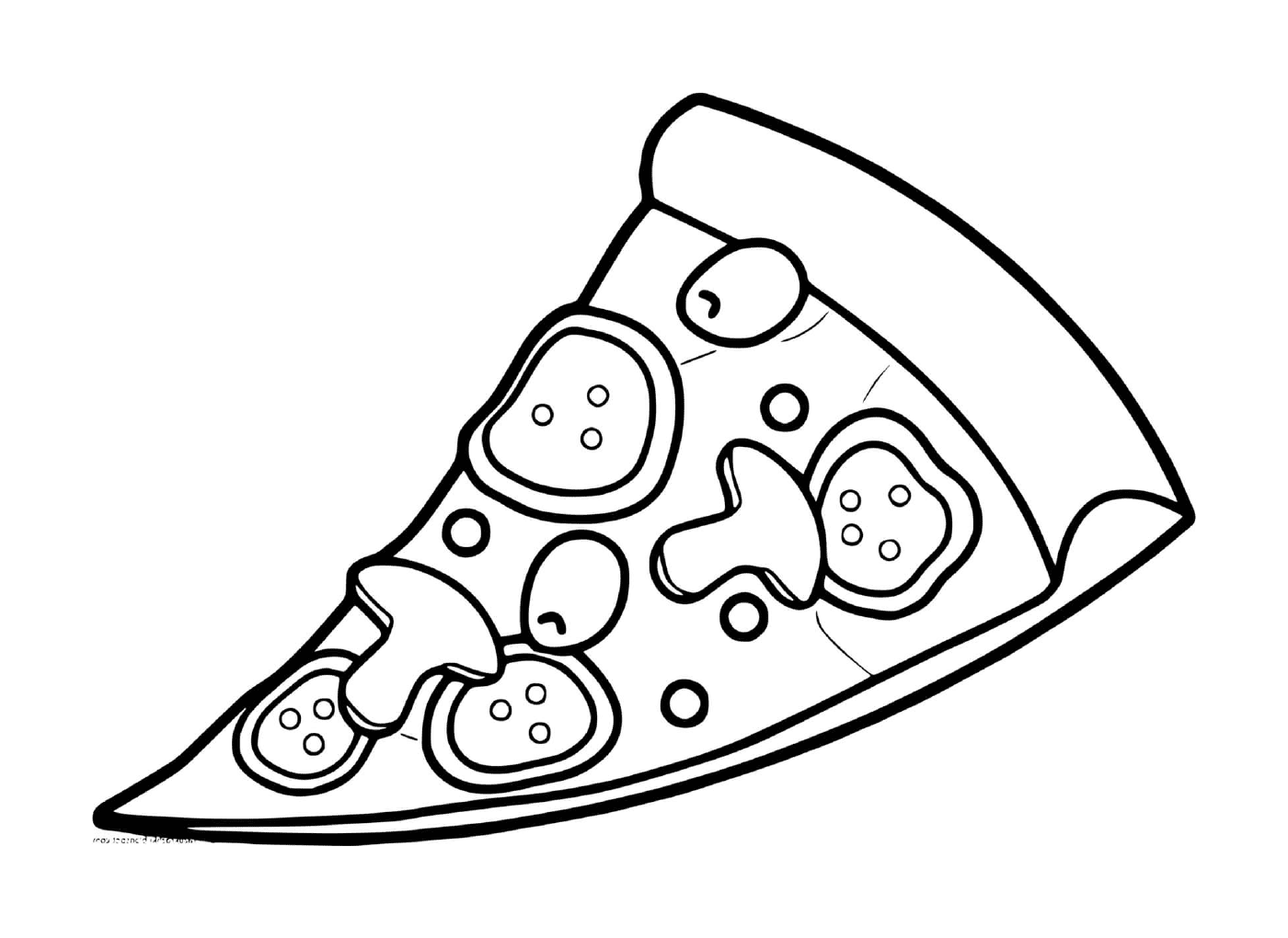   Une pizza aux tomates et champignons 