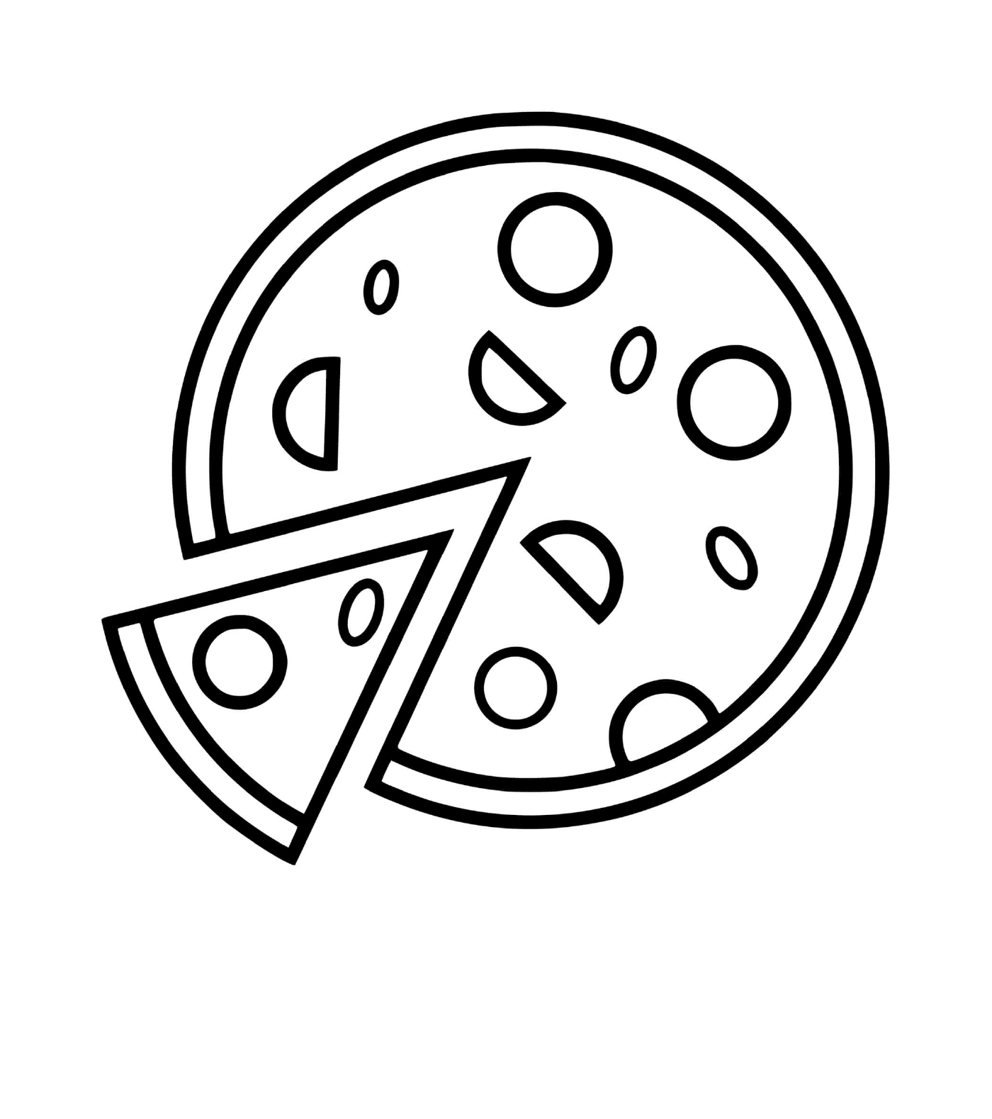   Une pizza simple avec sauce tomate et mozzarella 