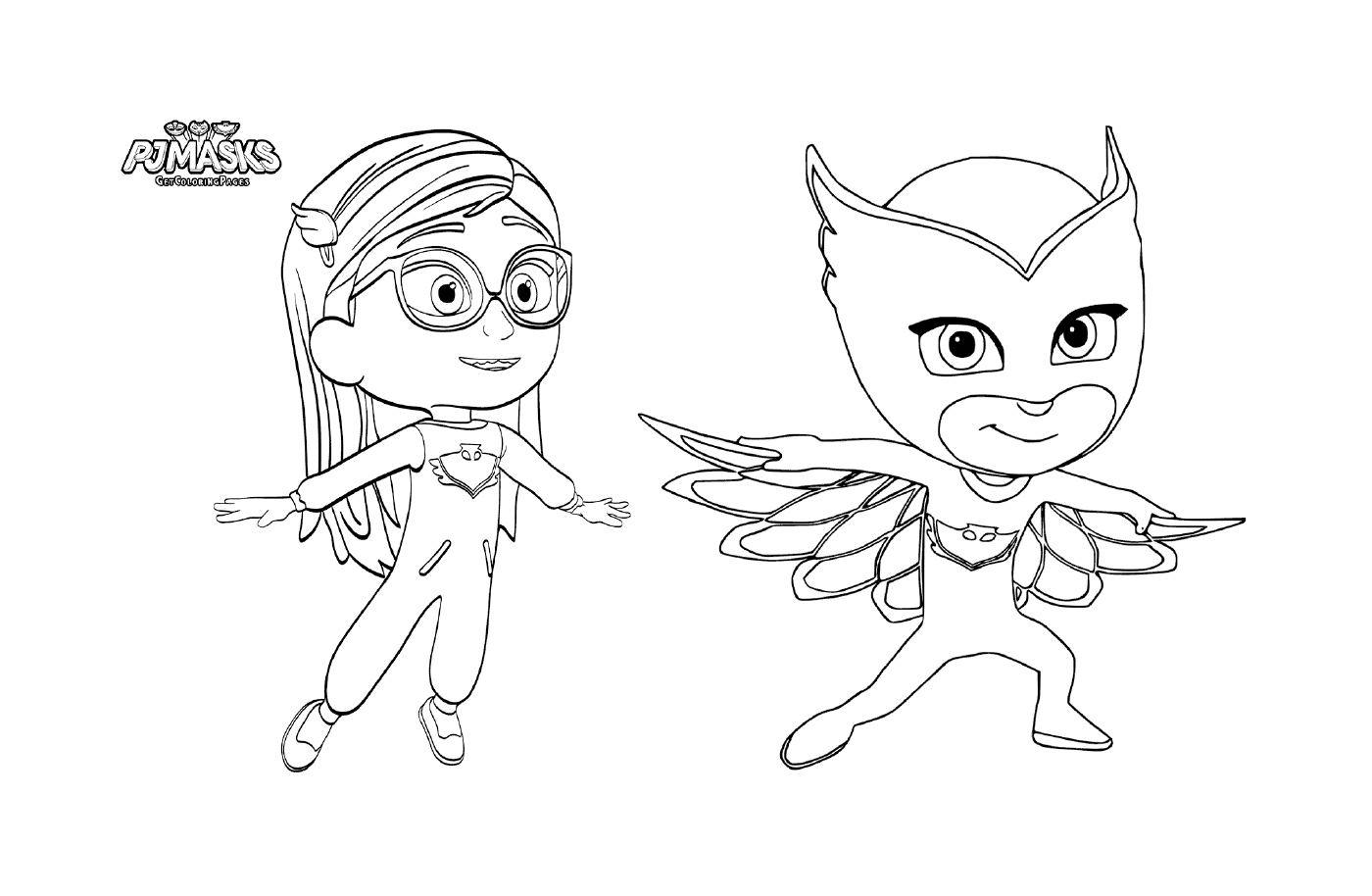   Fille et oiseau Owlette 