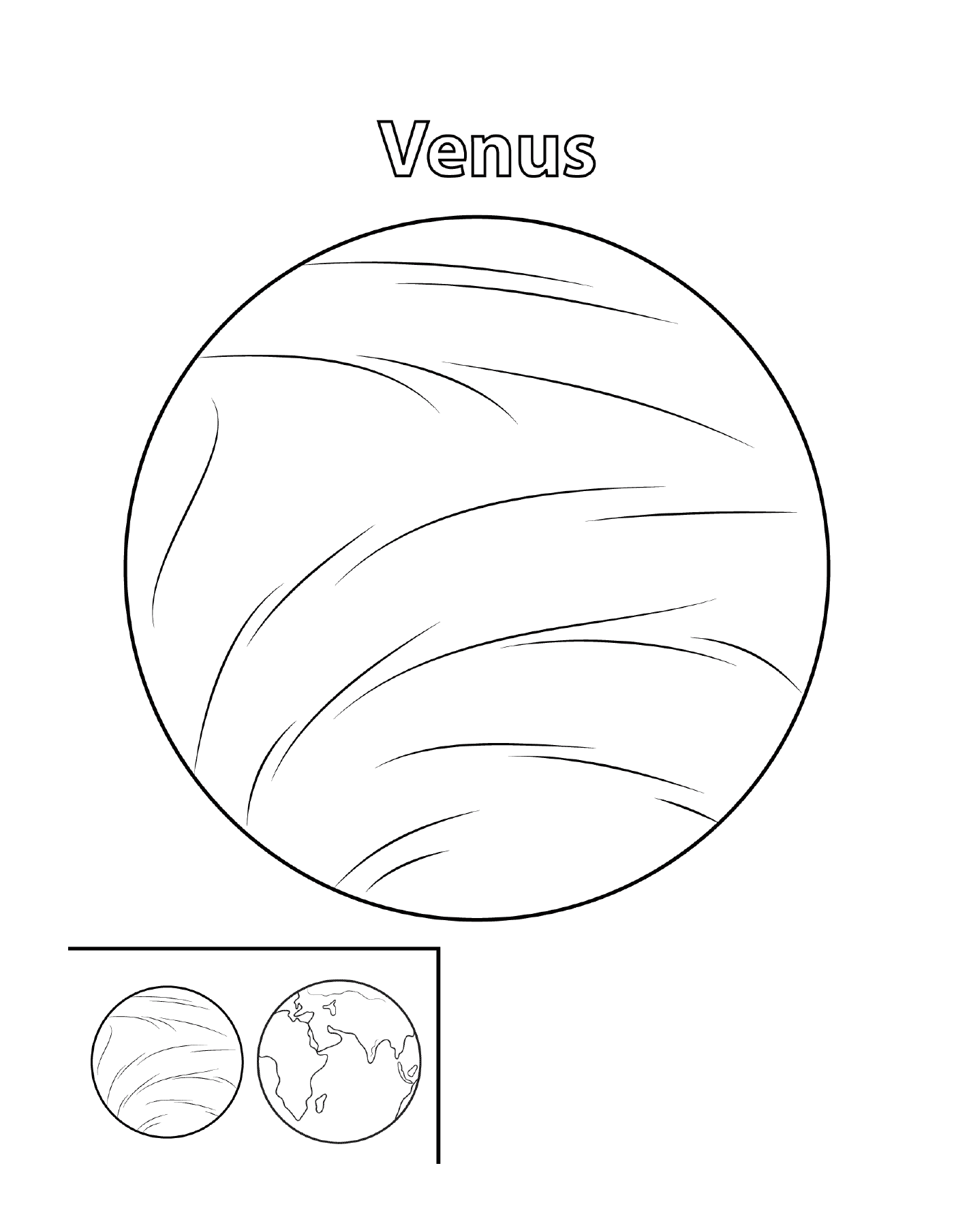   Planète Vénus dans l'espace 