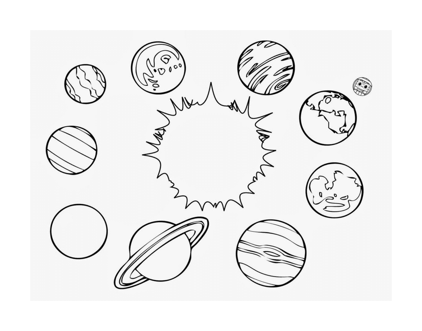   Groupe de planètes dans système solaire 