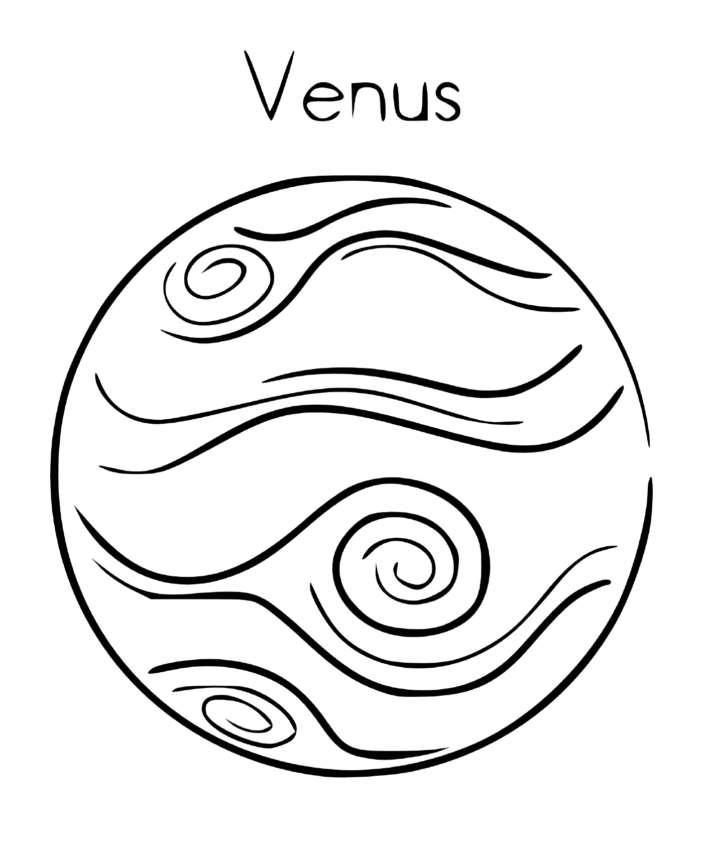   Planète Vénus en orbite 