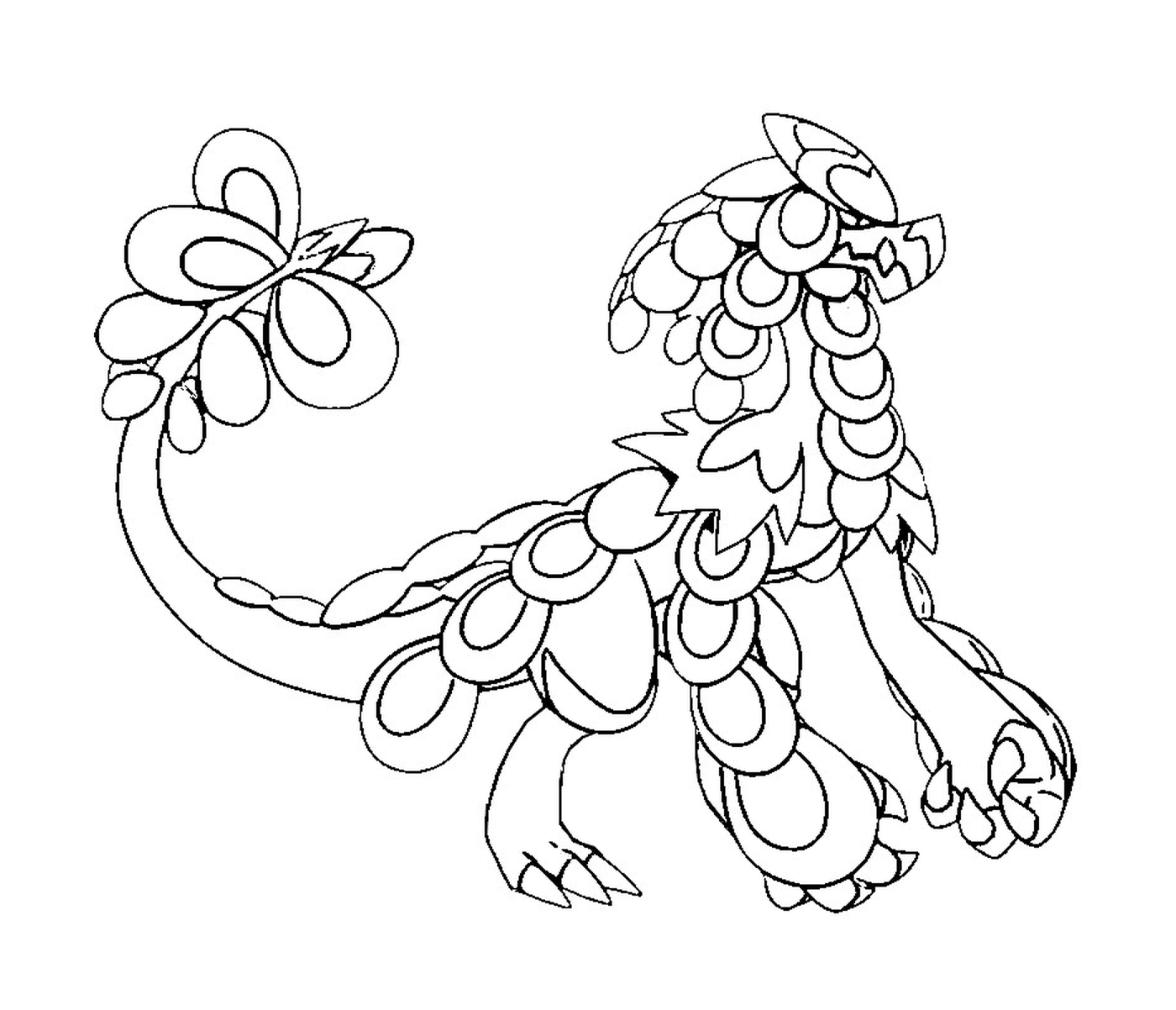   Ekaiser, un dragon avec une fleur sur sa queue 
