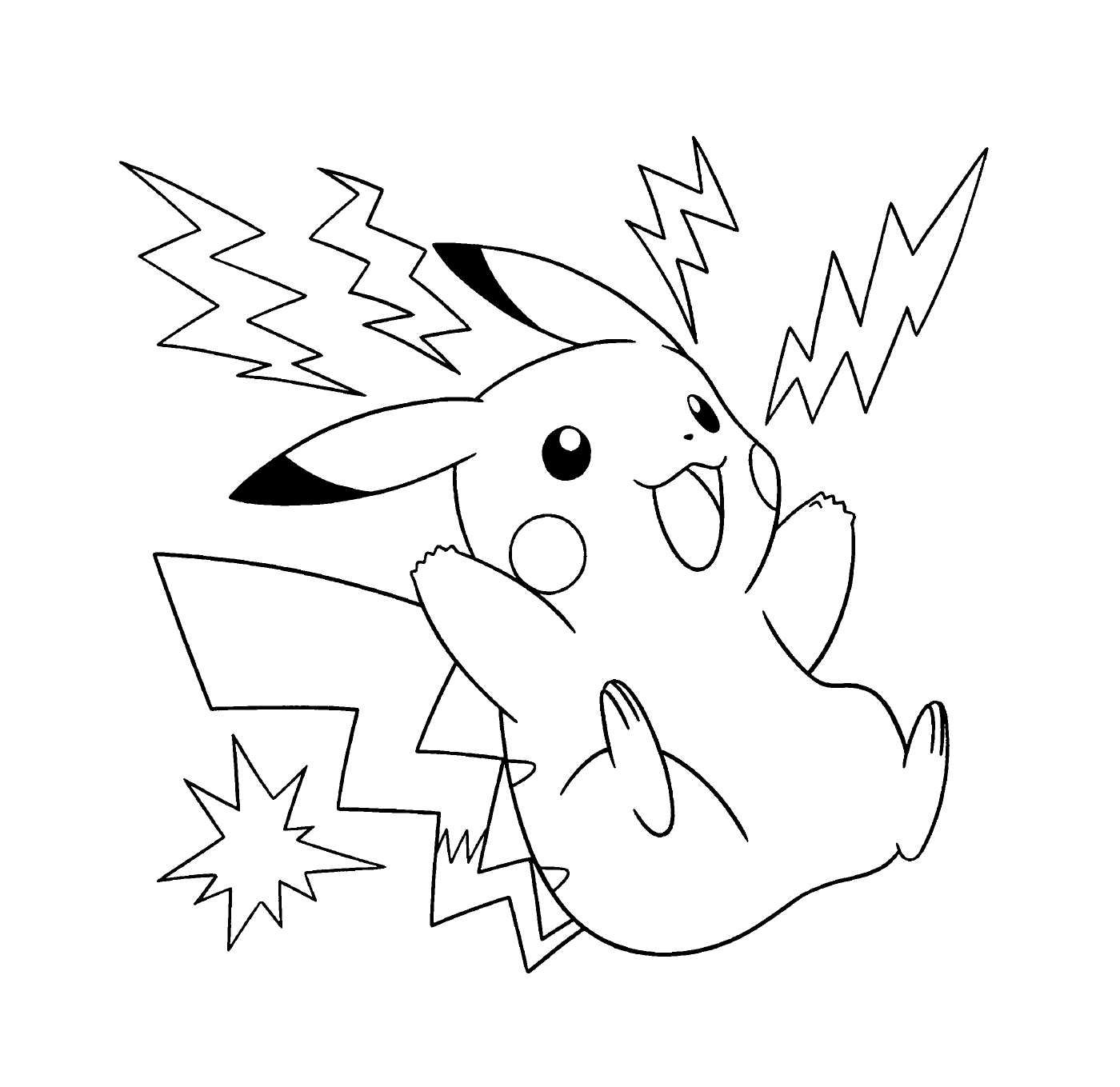   Pikachu, électrique et énergique 
