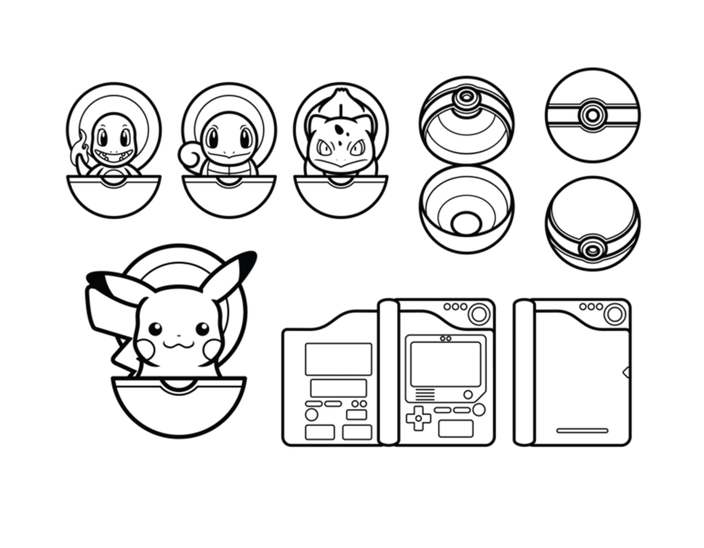   Pikachu et Pokéball, diversité d'illustrations captivantes 