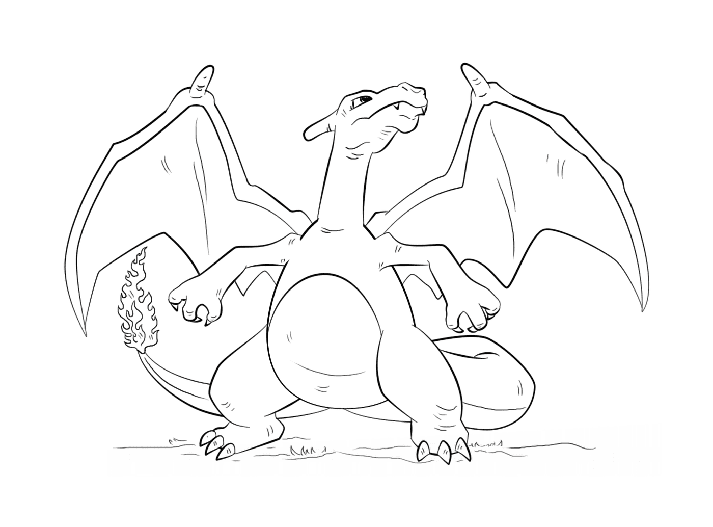   Dracaufeu, majestueux dragon cracheur de feu 