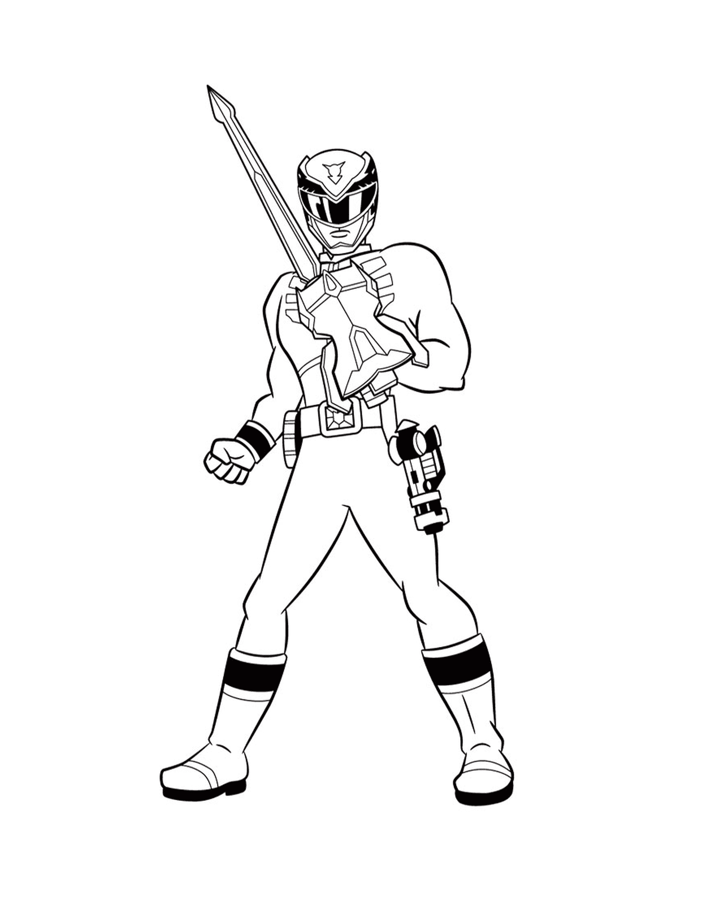   Power Ranger de Jungle Fury avec arme 
