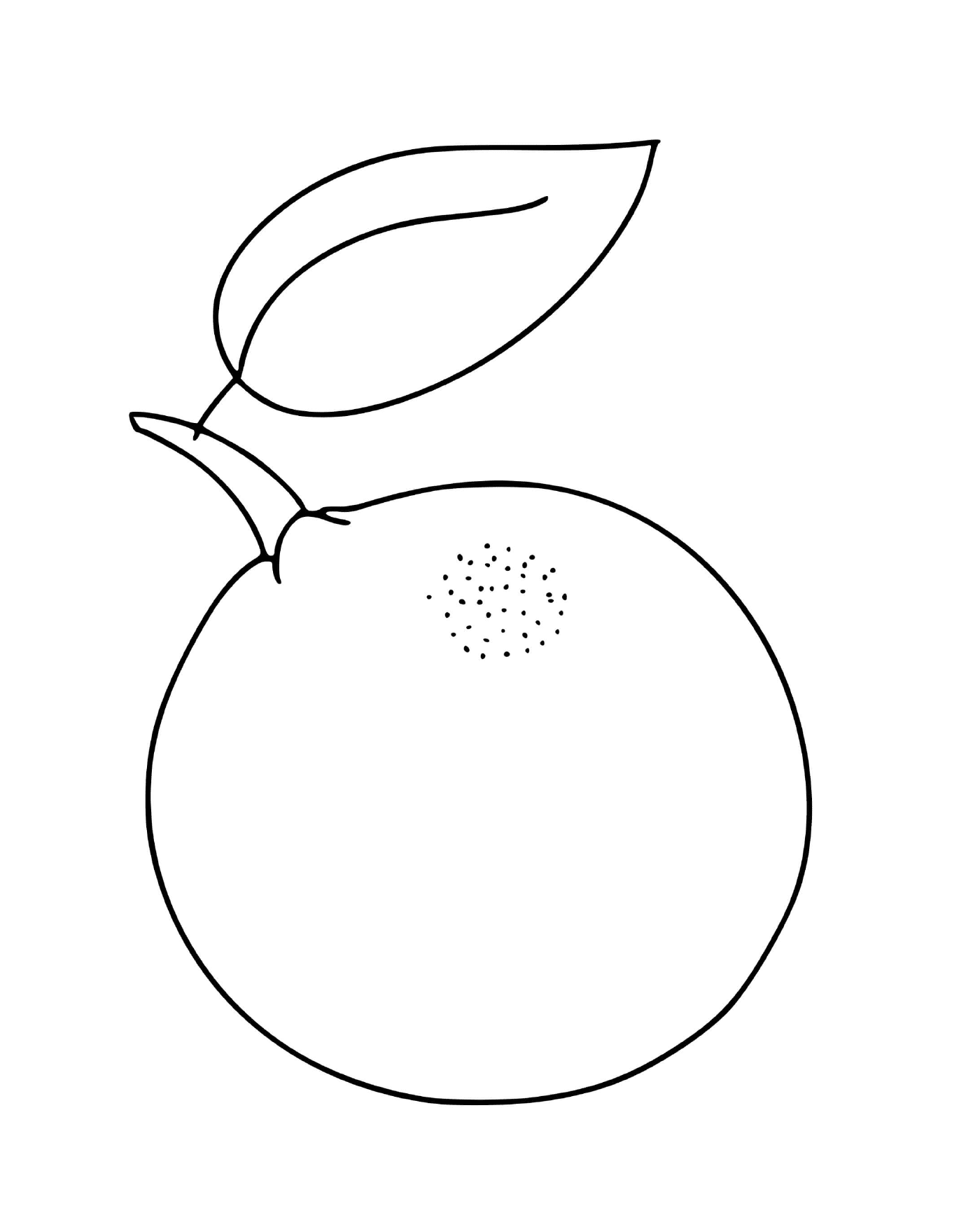   Pomme avec une feuille 