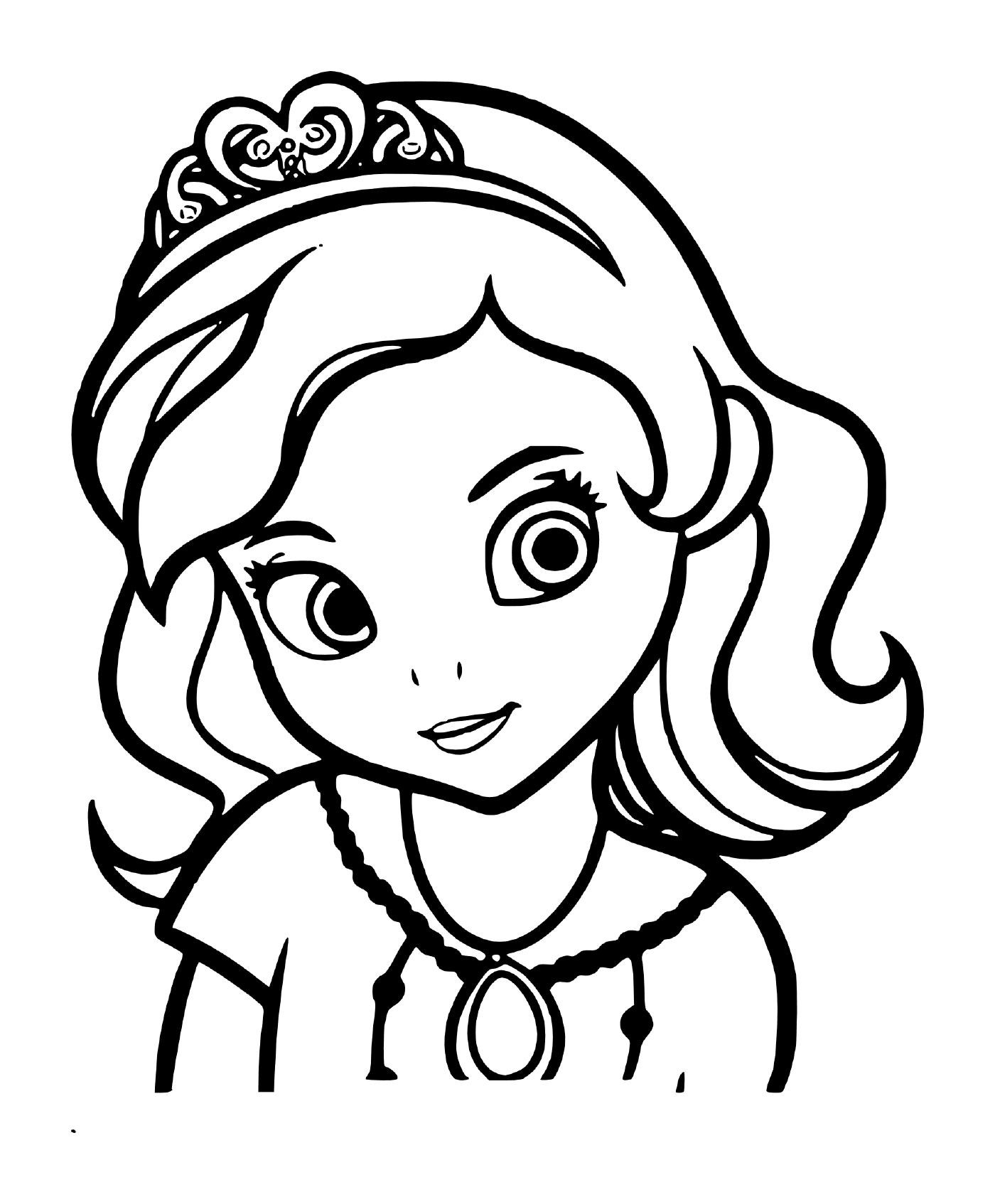   Princesse Sofia de face, portrait visage 