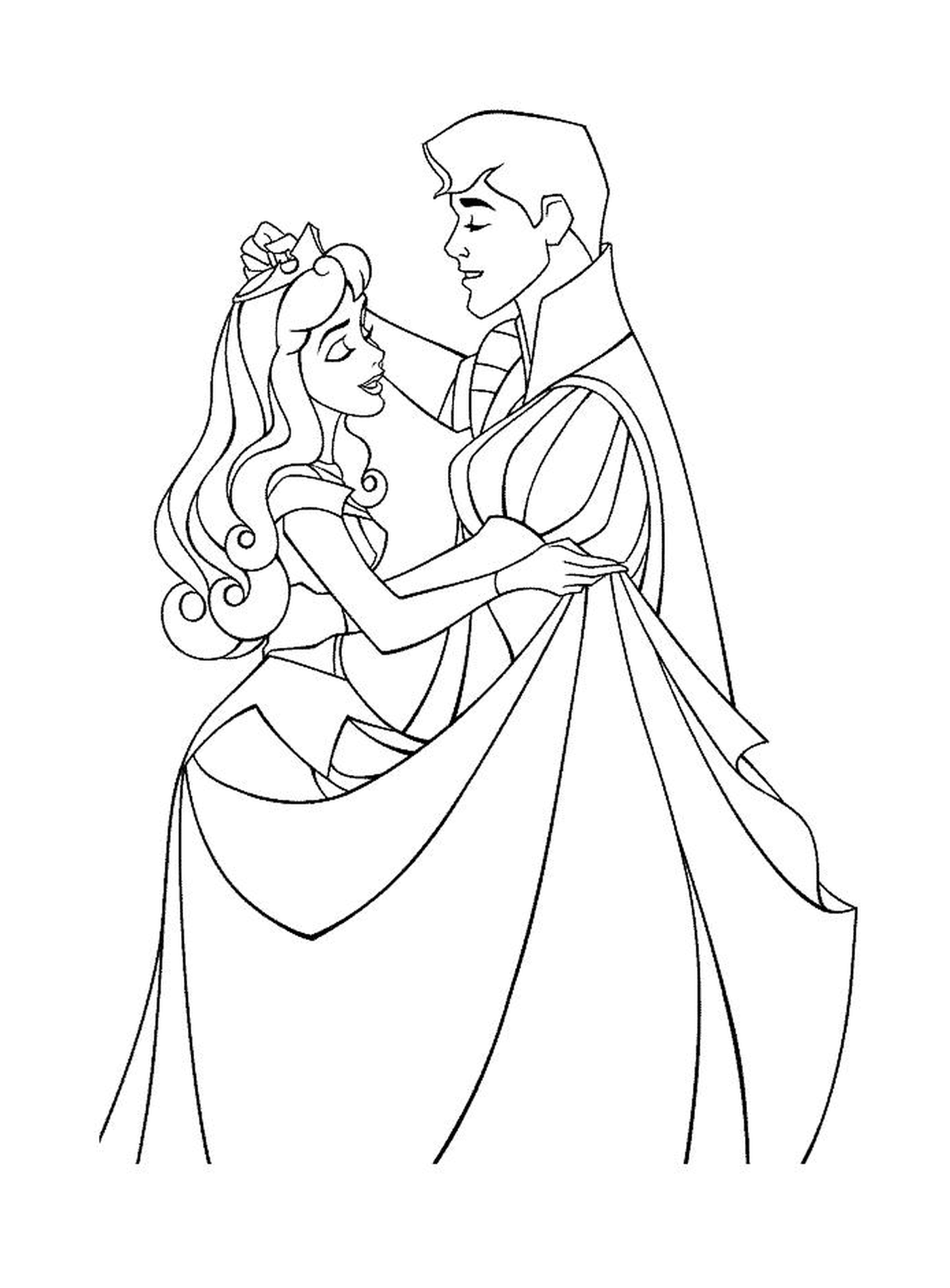   Aurore danse avec son prince charmant 
