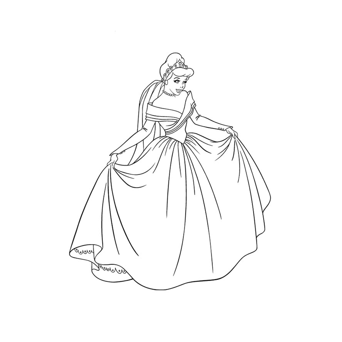   Princesse élégante en robe 