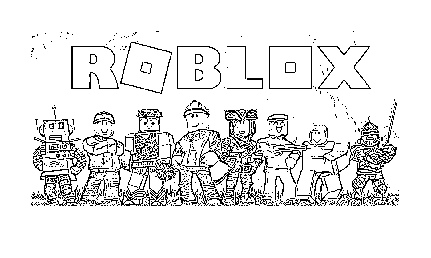   Équipe Roblox devant un logo 