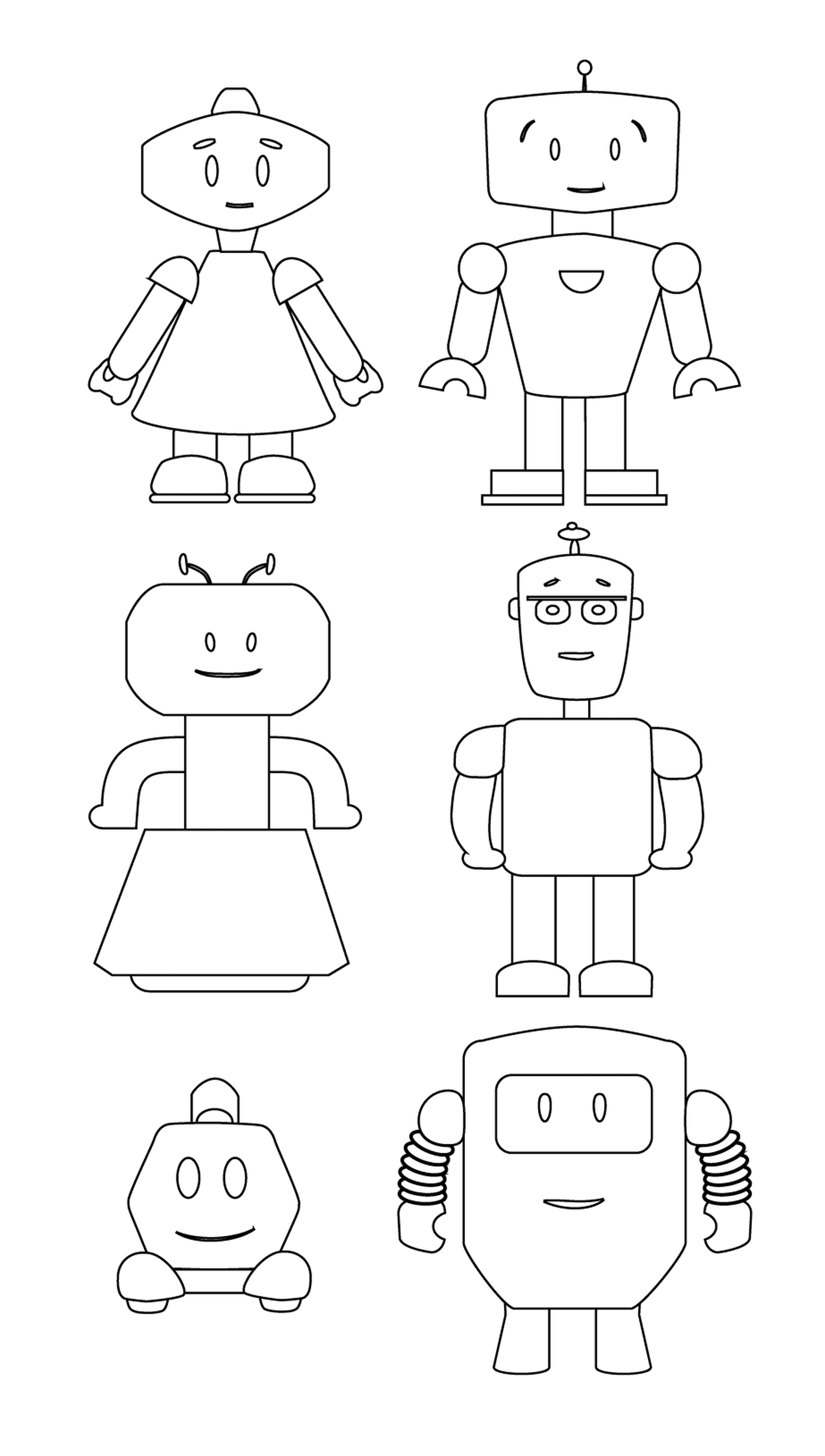  Famille de robots adorables 