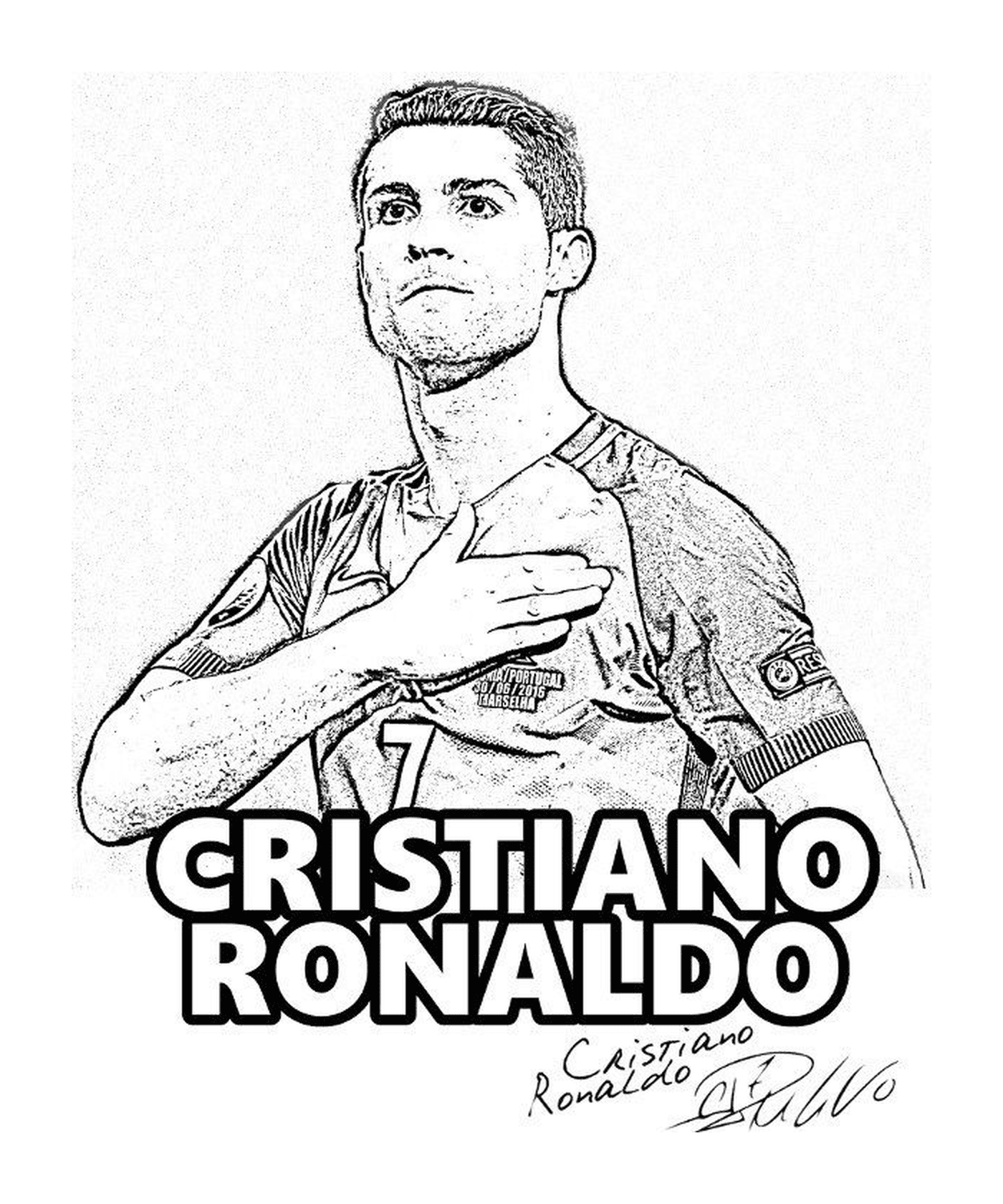   Cristiano Ronaldo, joueur portugais réaliste 