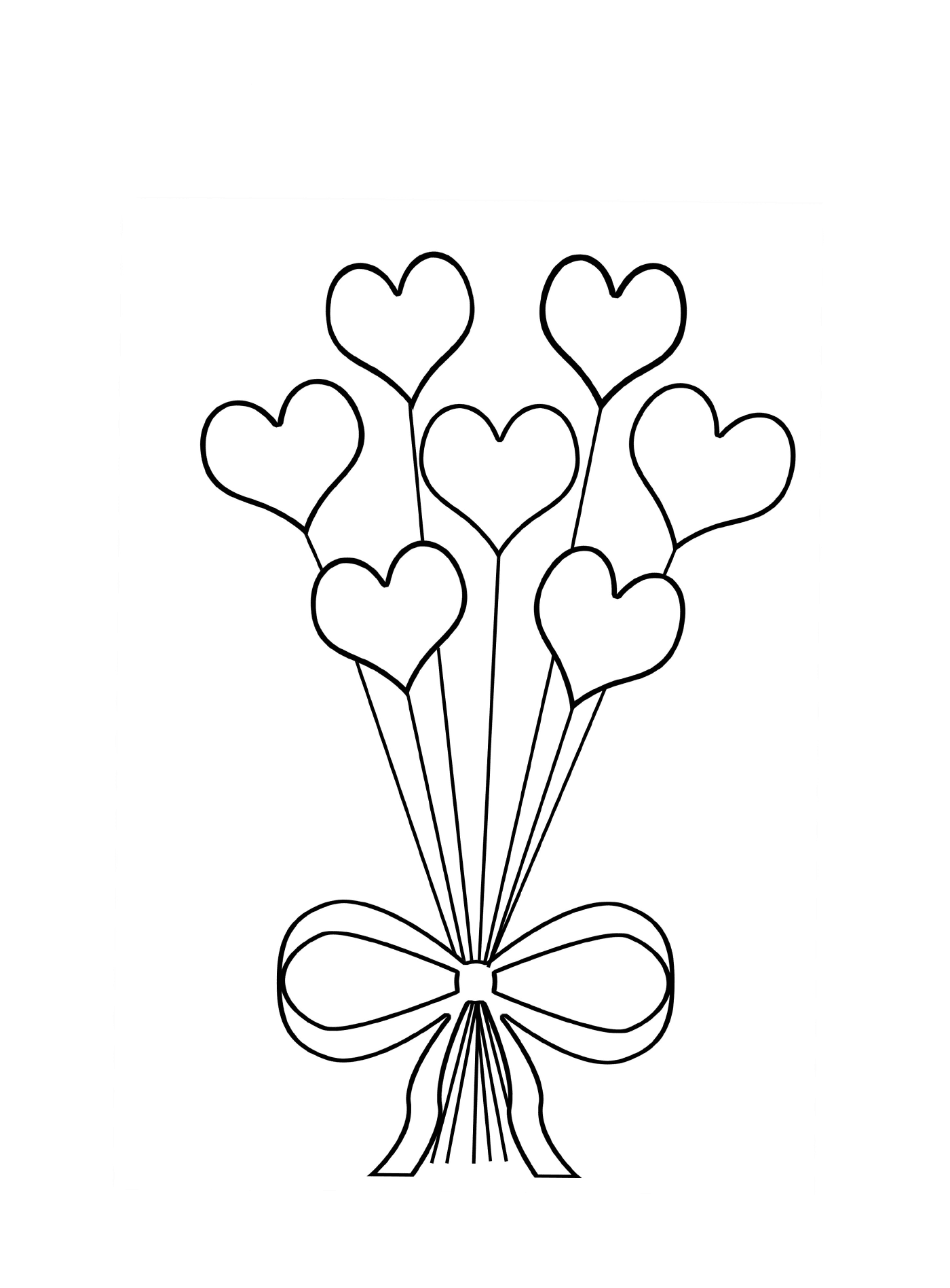   Bouquet de ballons en forme de cœur 