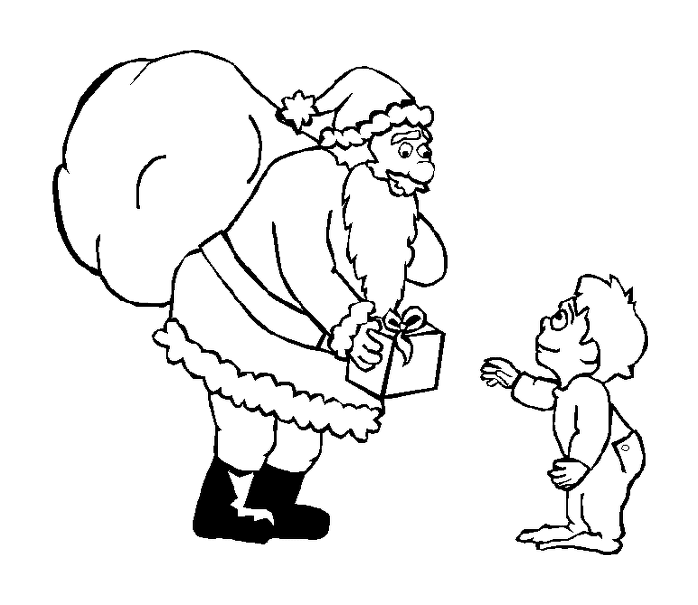   Père Noël et personne 