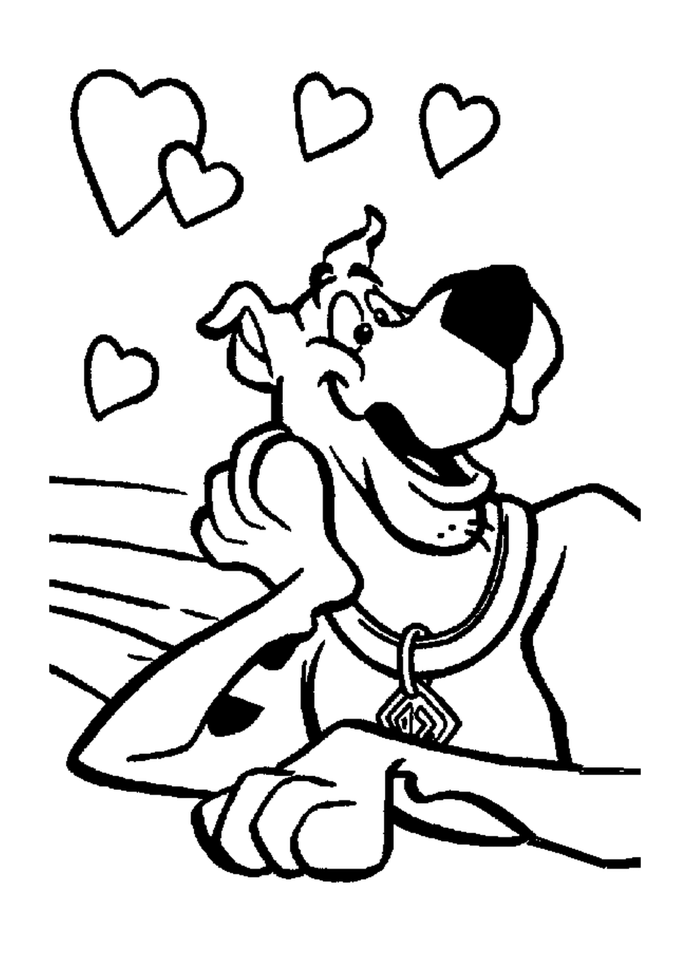   Scooby Doo amoureux Saint Valentin 