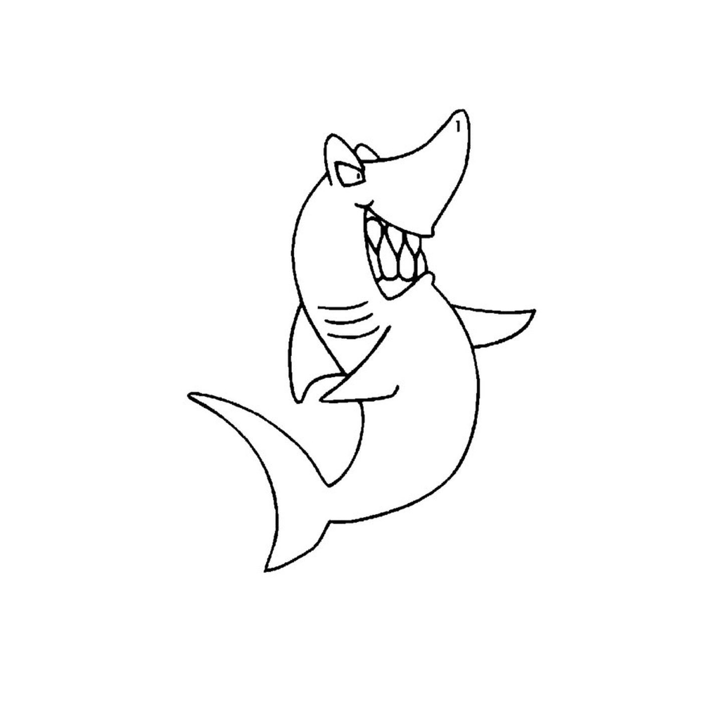   Requin pèlerin souriant 