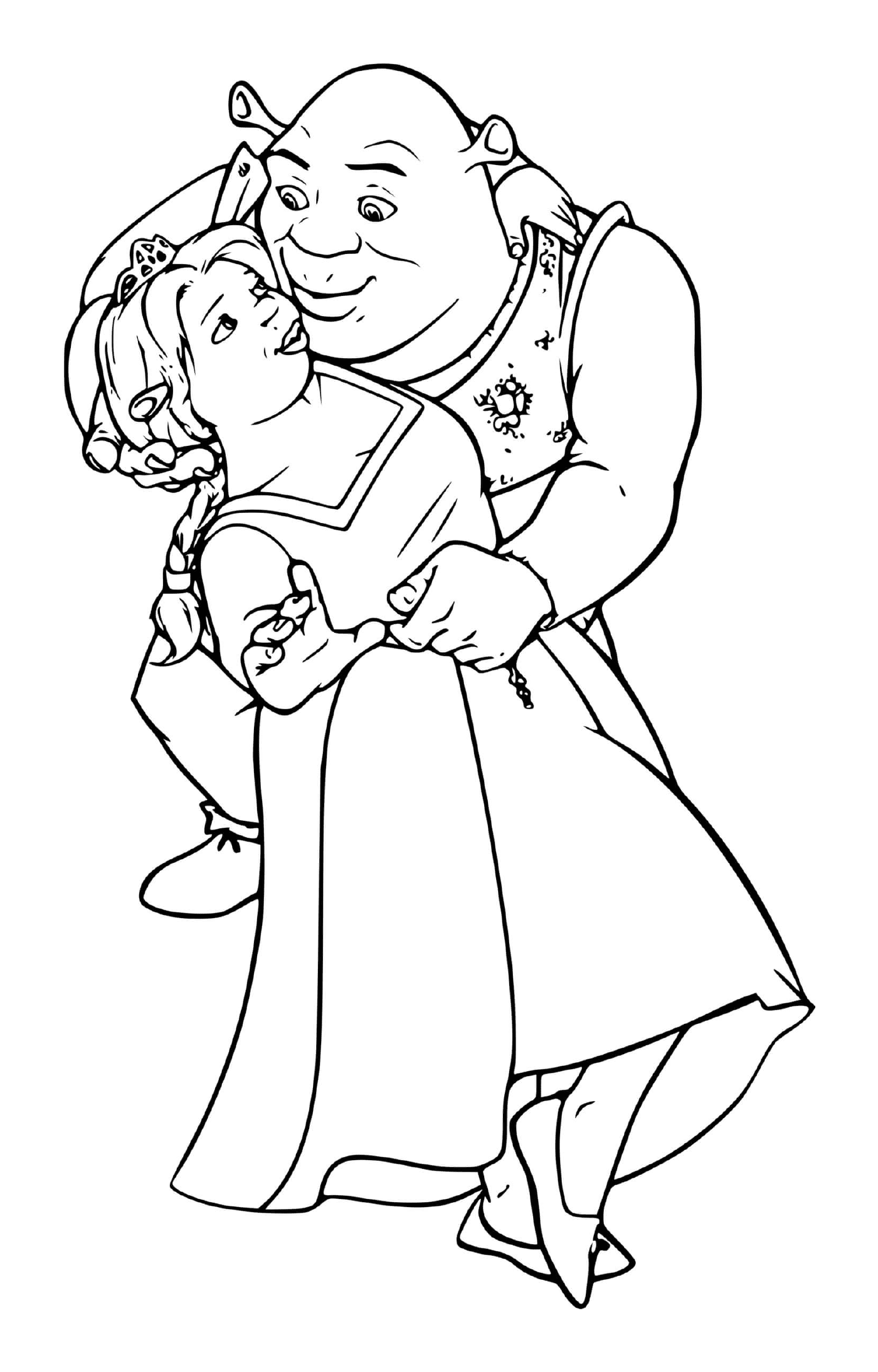   Un vieil homme tenant une petite fille dans ses bras 