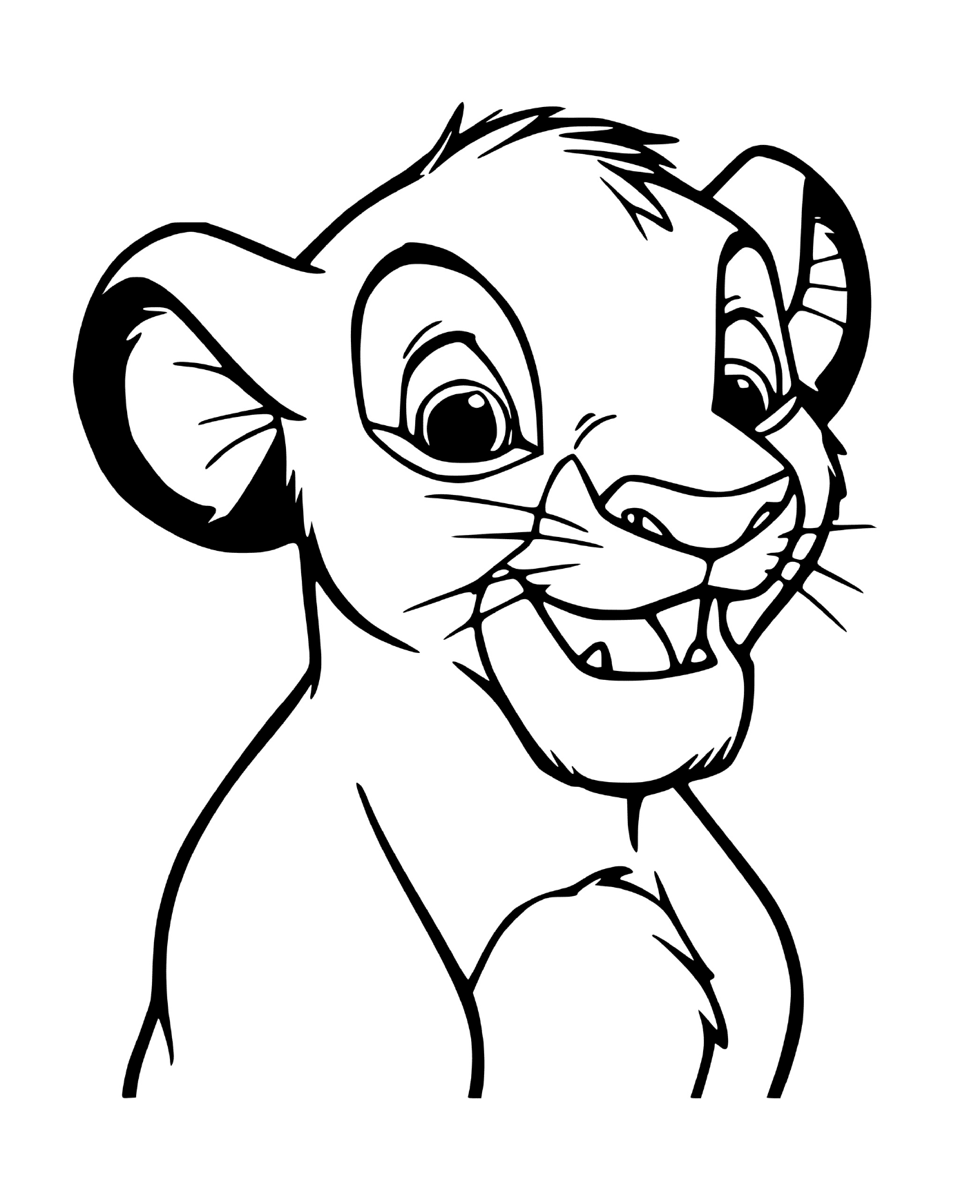   Simba, petit lion joueur 