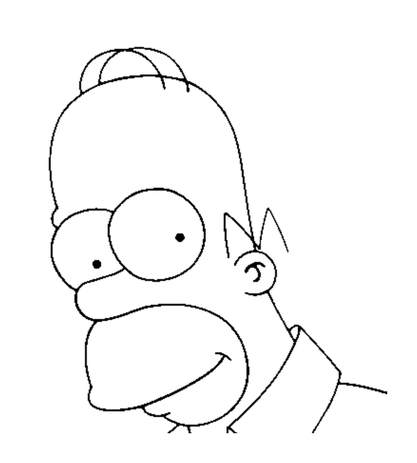   Visage de Homer Simpson 