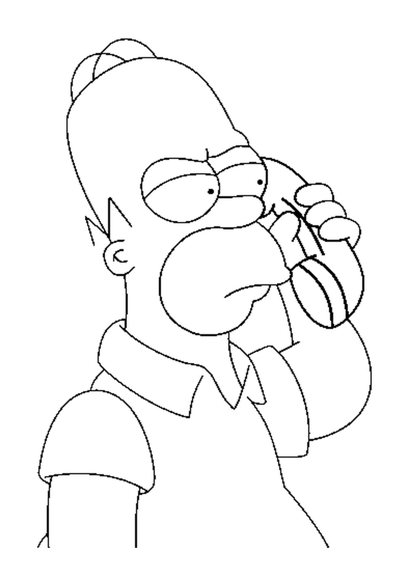   Homer parle au téléphone 