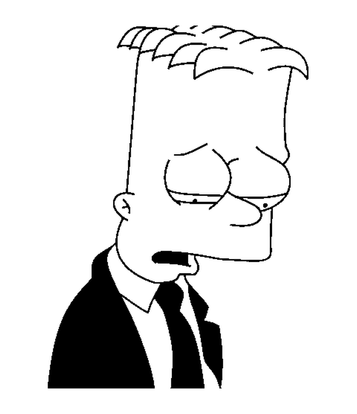   Bart en costume triste 