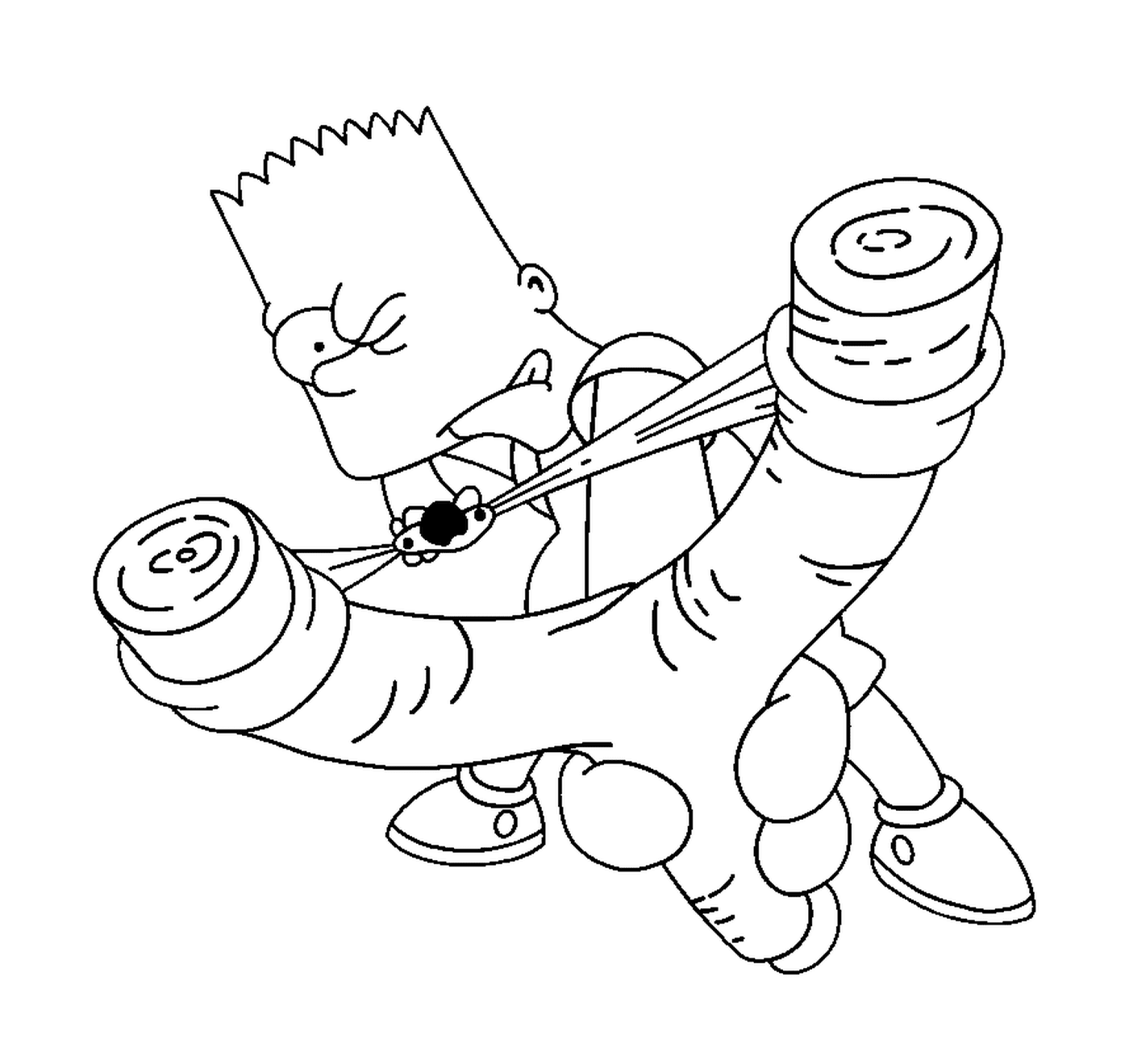   Bart avec un lance-pierre 