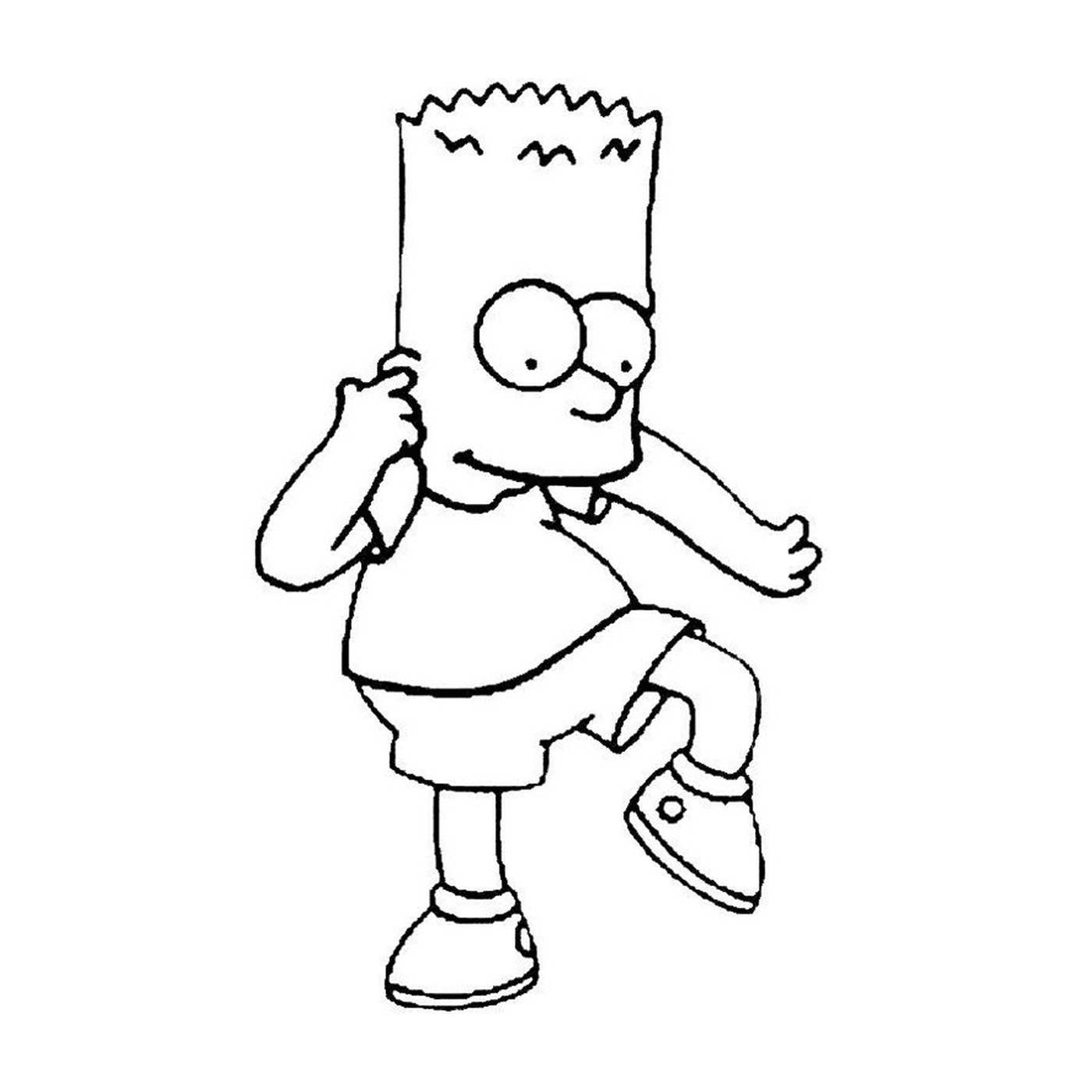   Bart Simpson sur un ordinateur 