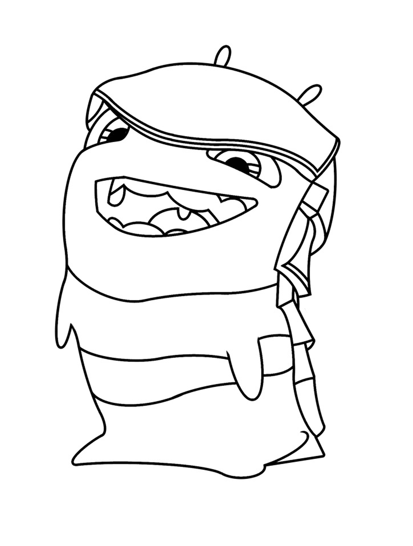   Sand Angler, personnage de dessin animé avec un chapeau 