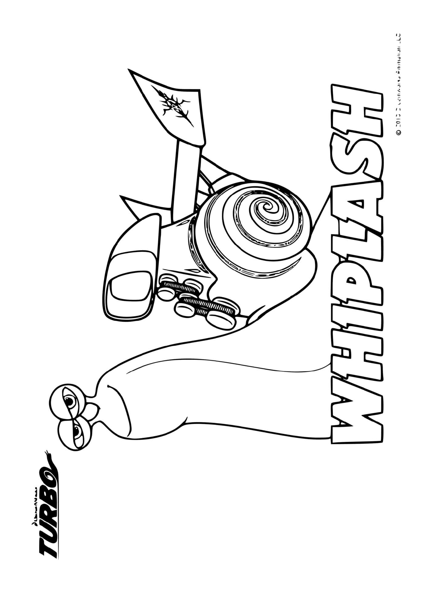   Turbo Whiplash, l'escargot avec une légende 