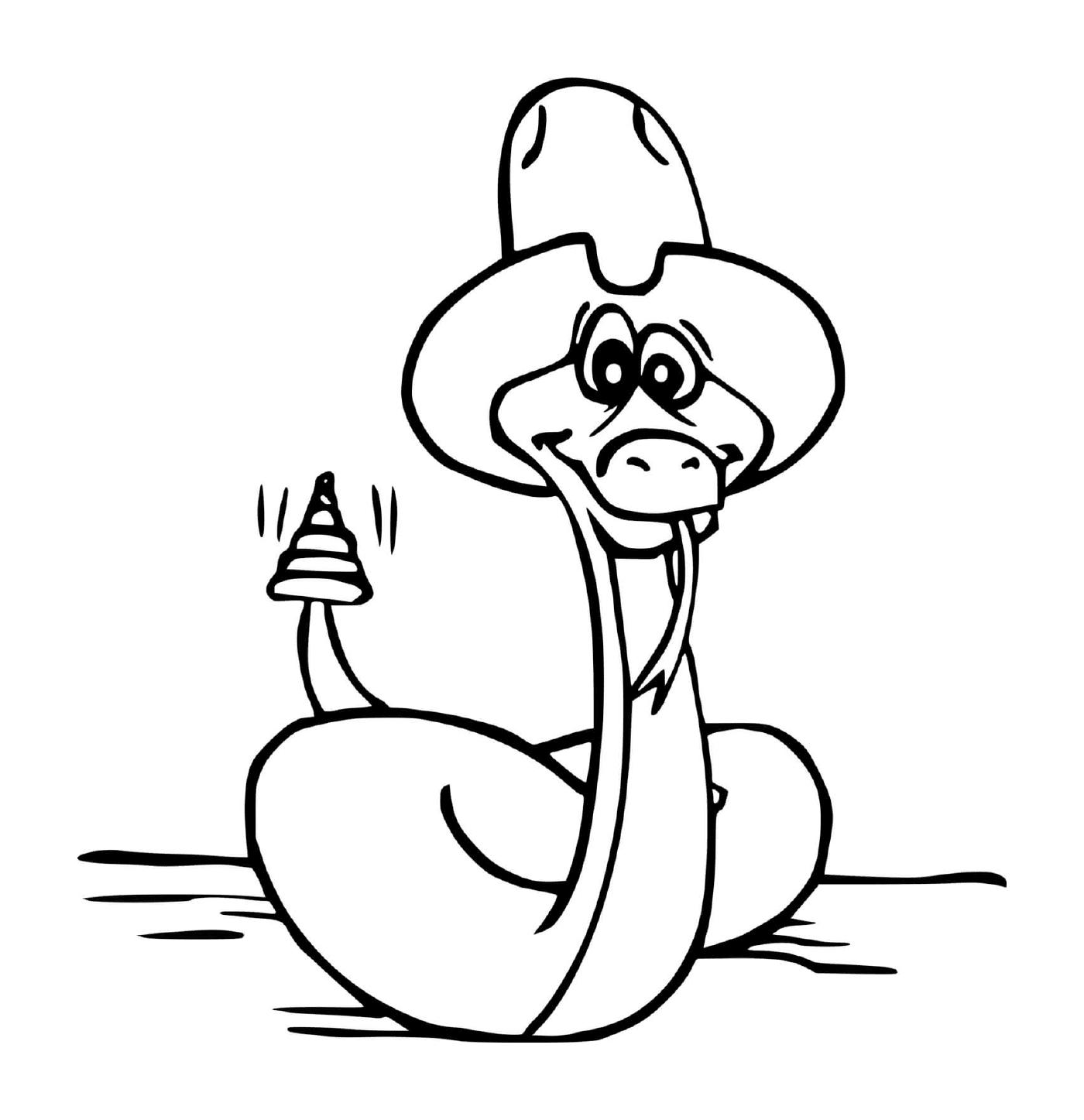   Serpent avec chapeau 