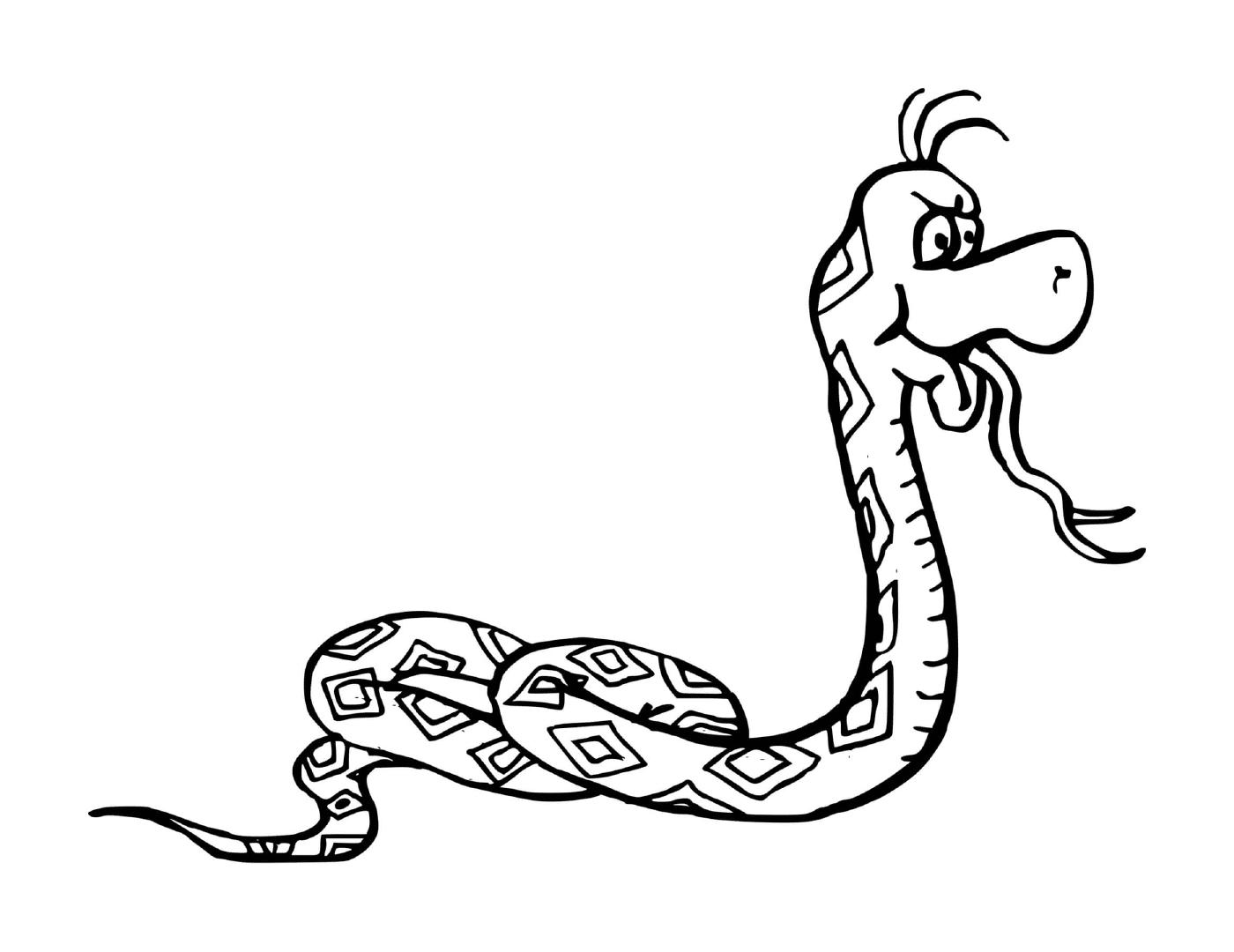   Serpent taquin tirant la langue 