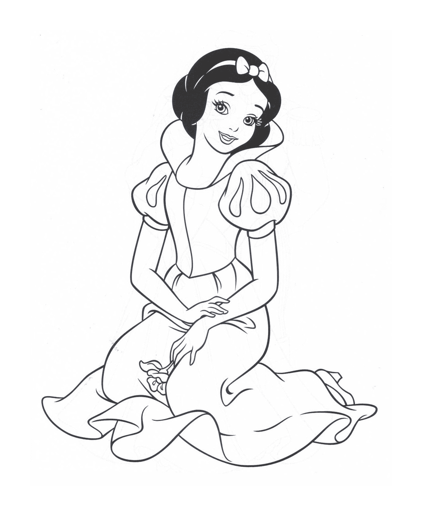   Blanche Neige Disney princesse souriante 