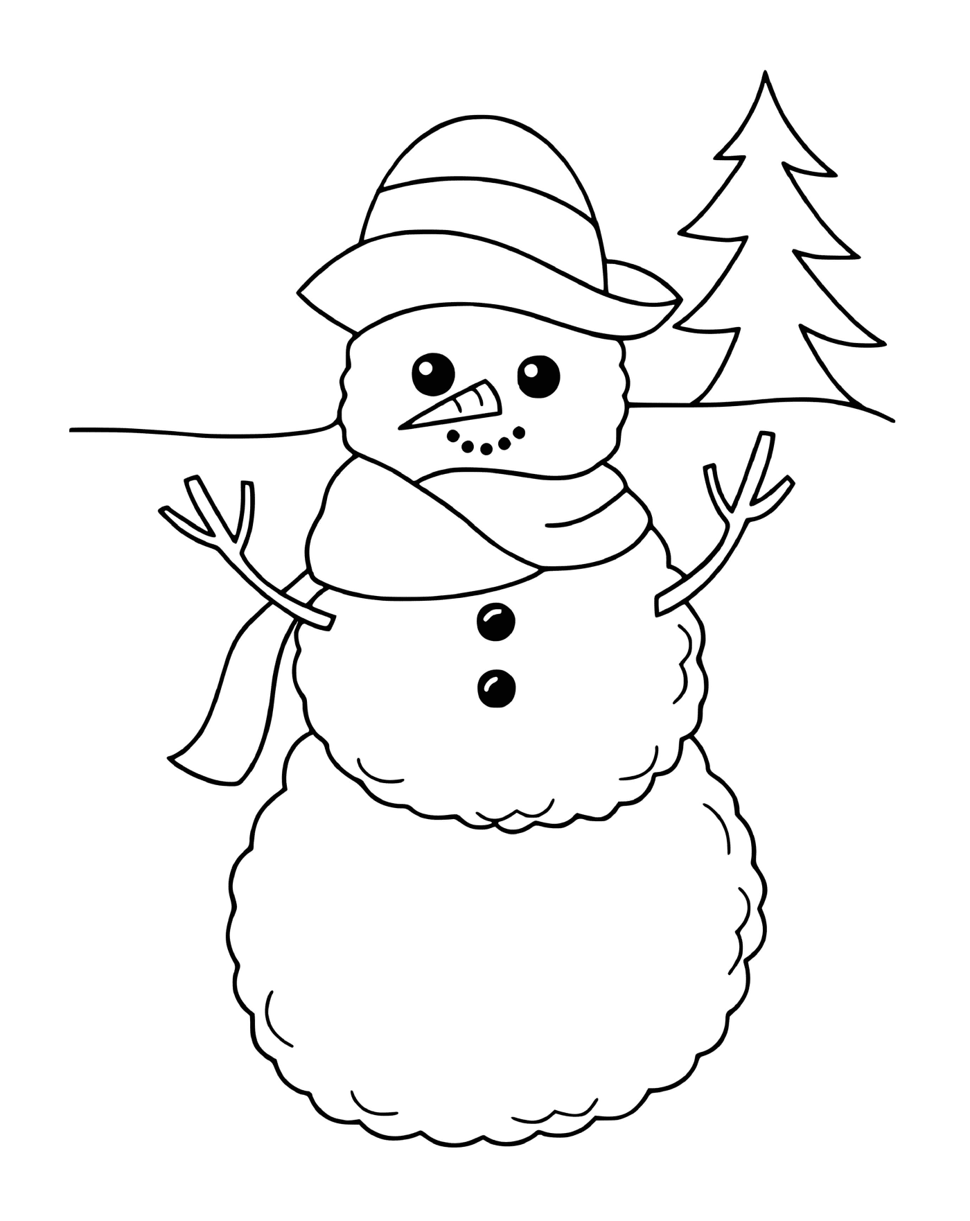   Adorable bonhomme de neige 