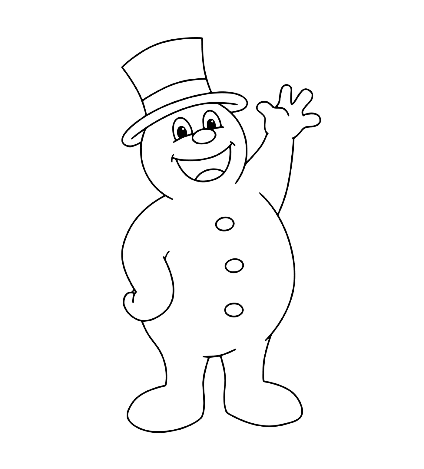   Frosty le bonhomme de neige qui salue 