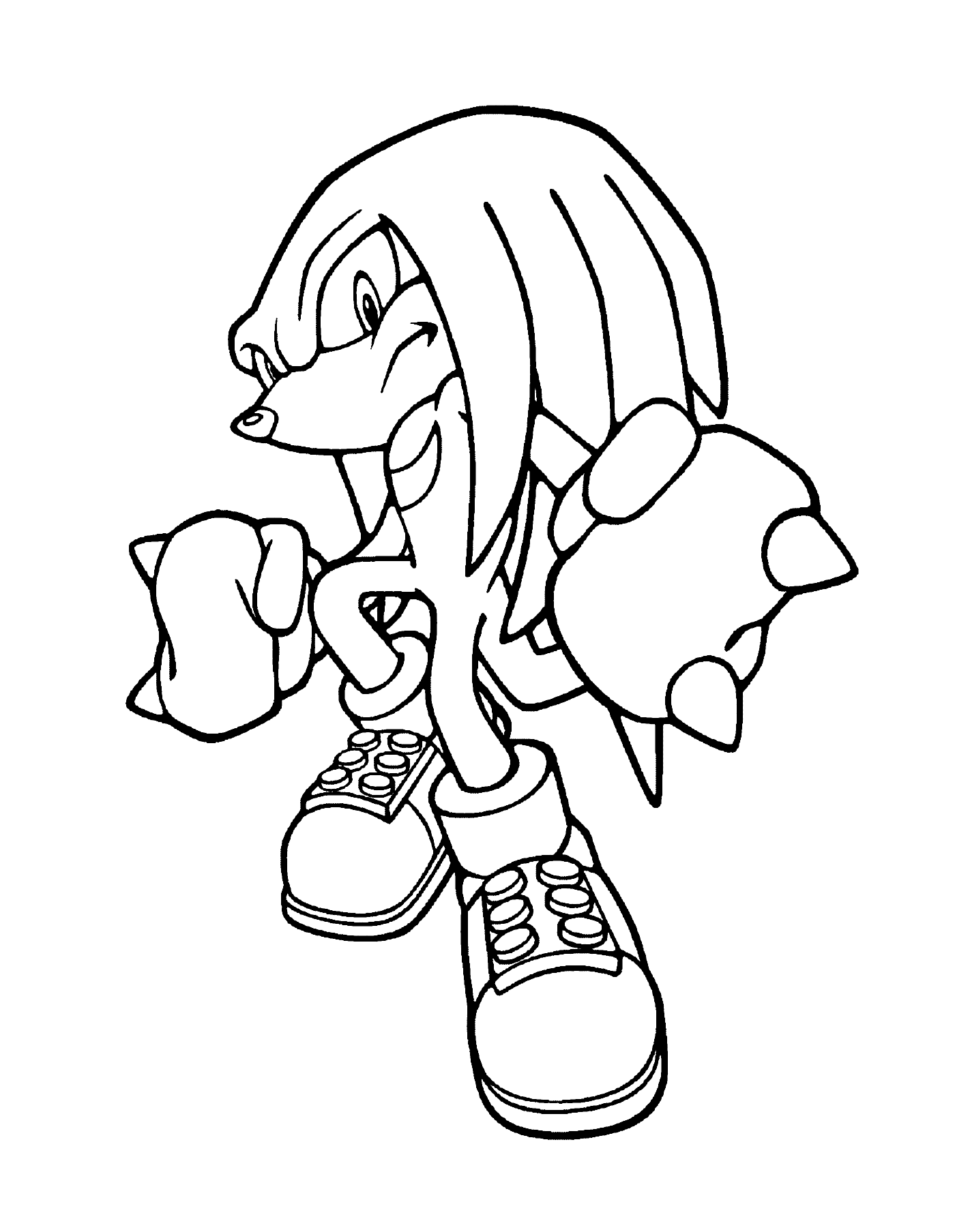   Knuckles Sonic héroïque fort 