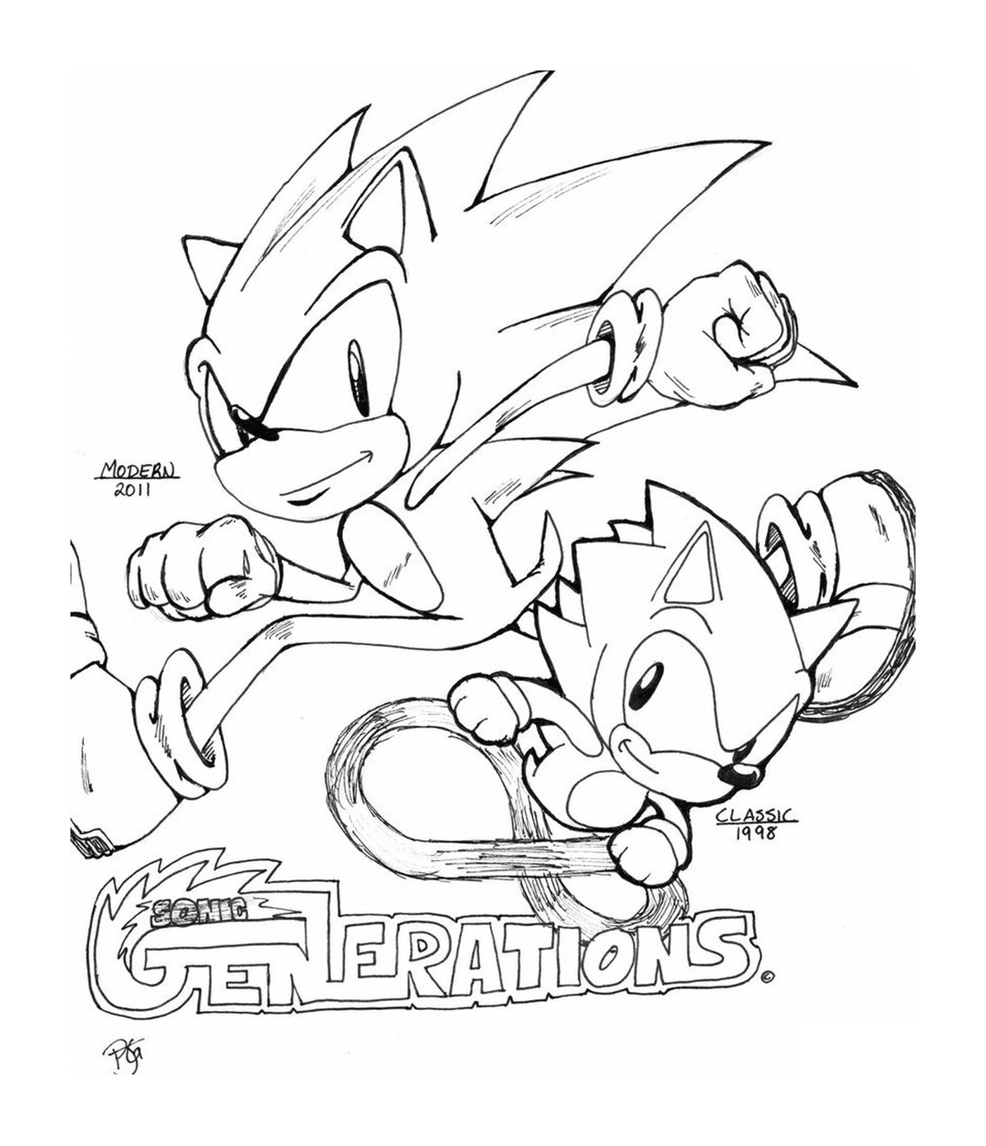   Sonic Generations à colorier 