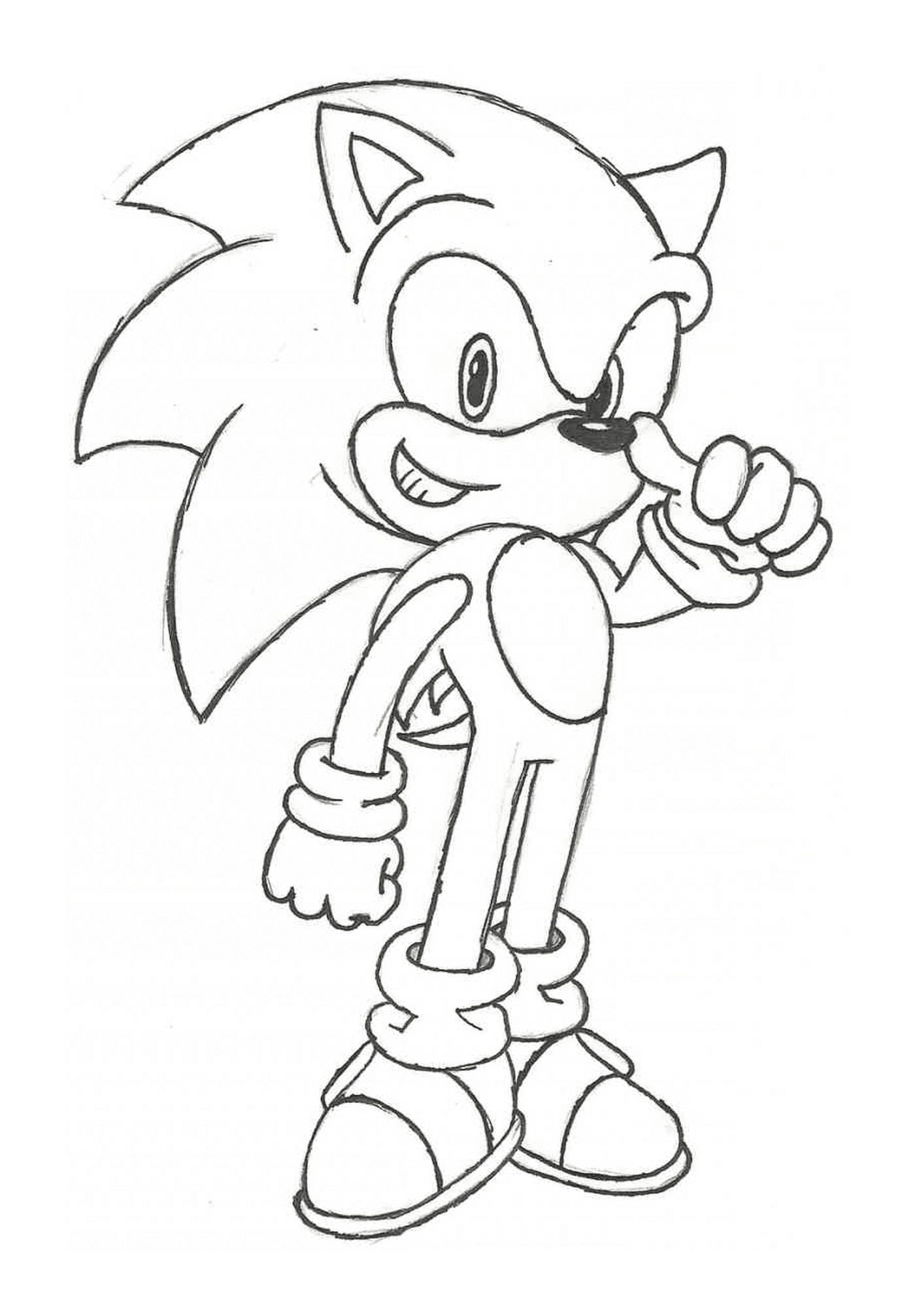   Sonic avec une pose héroïque 