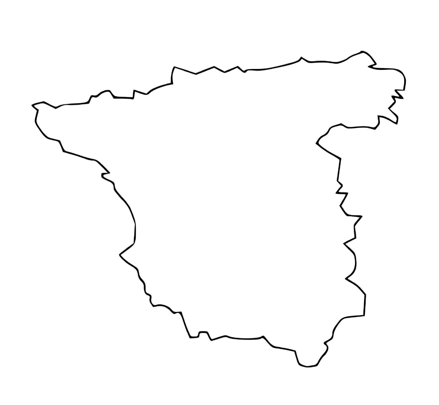   Carte du sud de l'Europe avec l'Espagne 