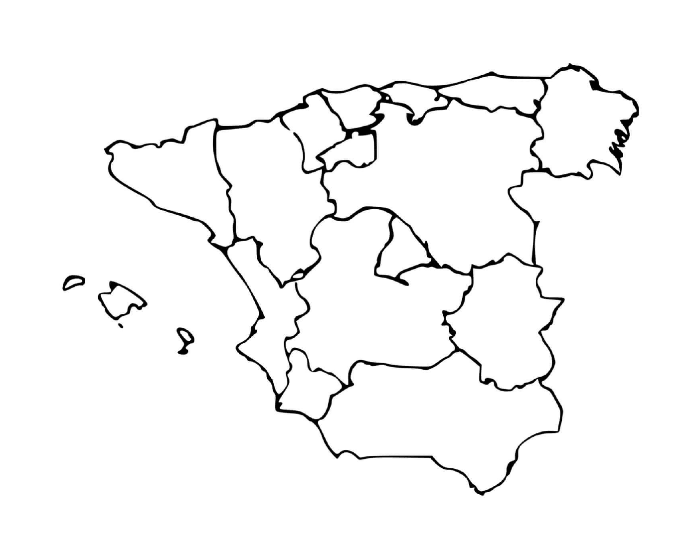   Carte détaillée de l'Espagne 