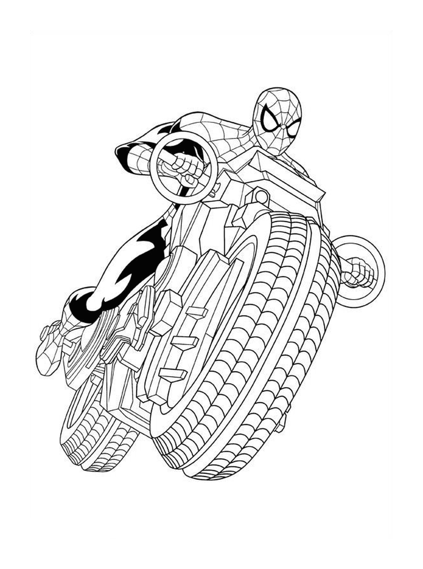   Spiderman en moto 
