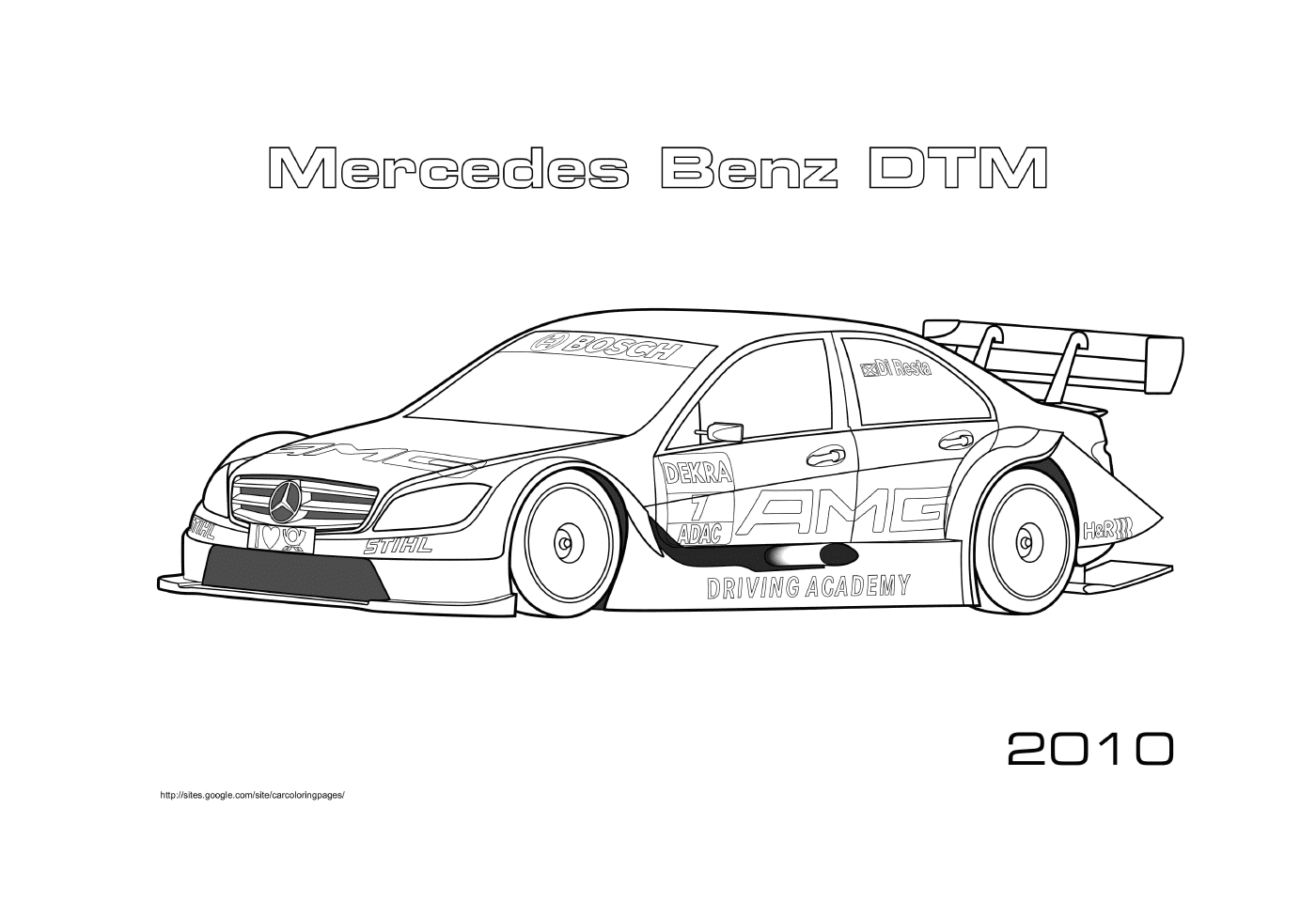   Mercedes Benz DTM 2010, voiture de course 